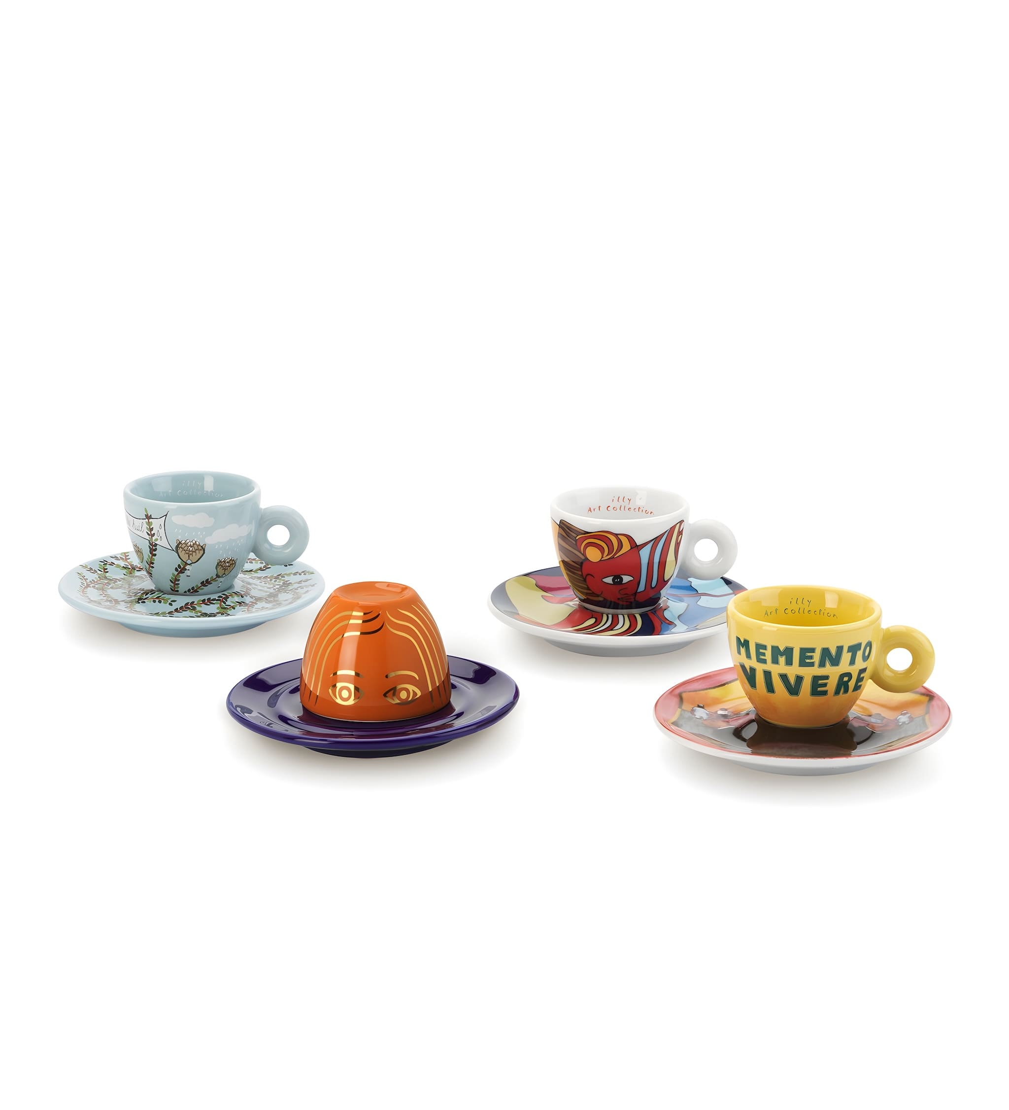 Illy Art Biennale espresso szett 4 db csészék alátétekkel