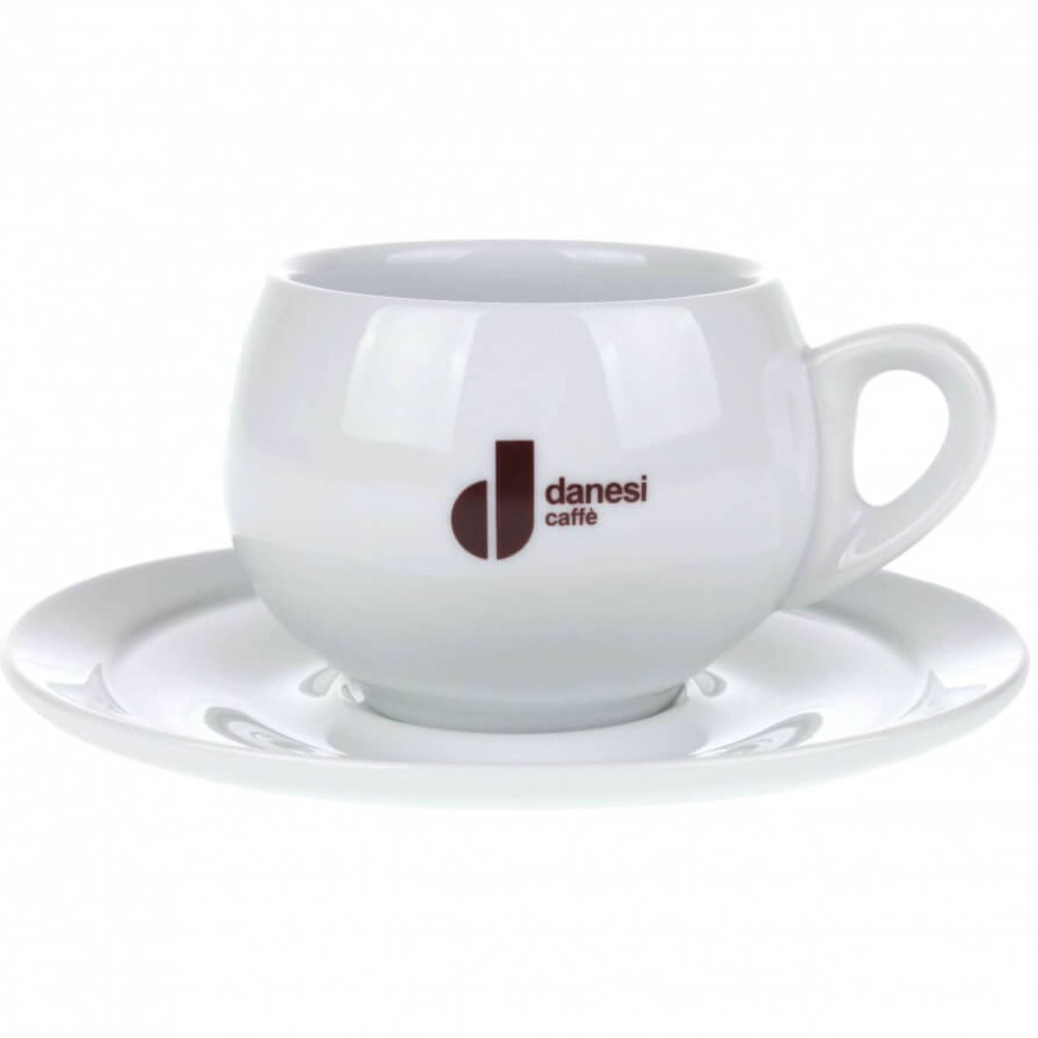danesi classic latte porcelán kávéscsésze alátéttel széles formával