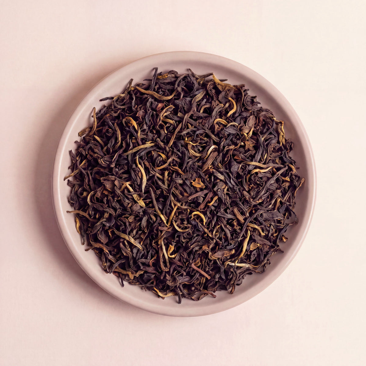 Darjeeling fekete tea szálai közelről