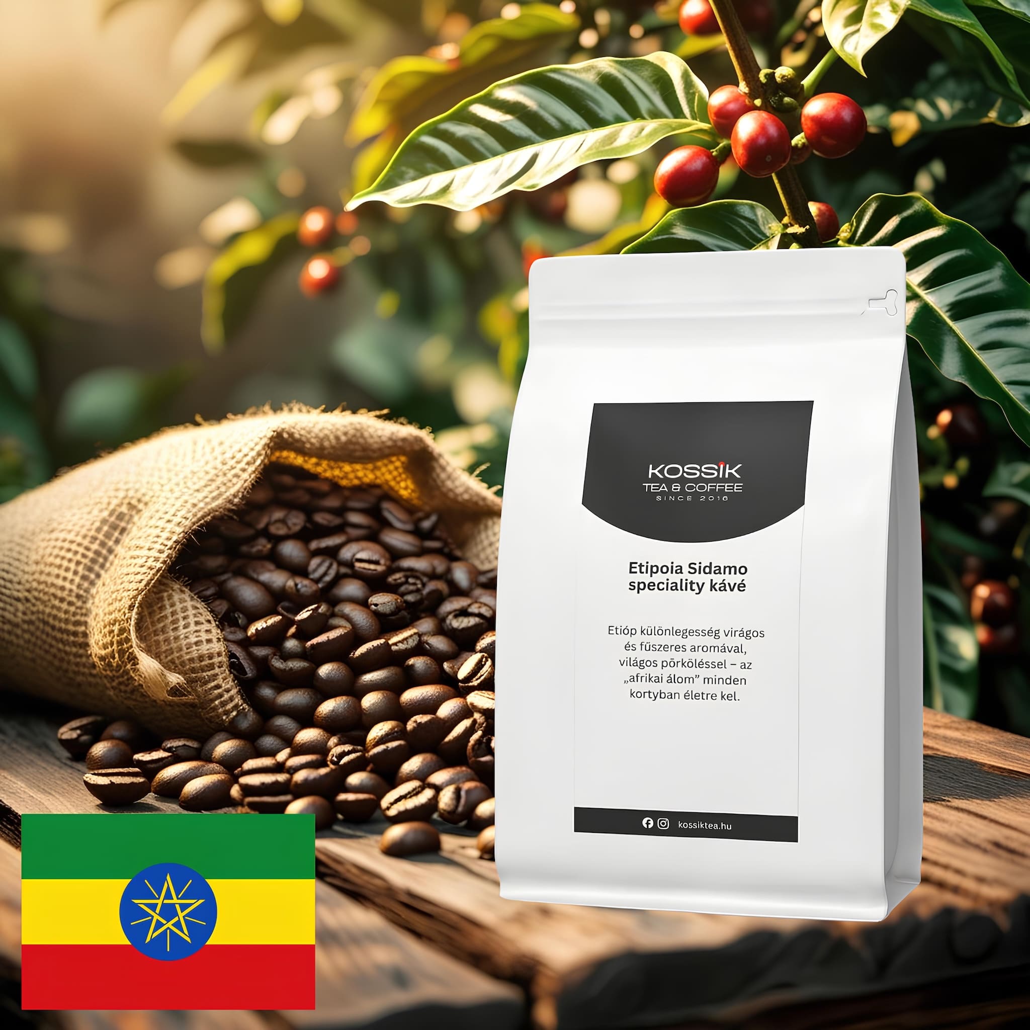 Etipoia Sidamo speciality kávé