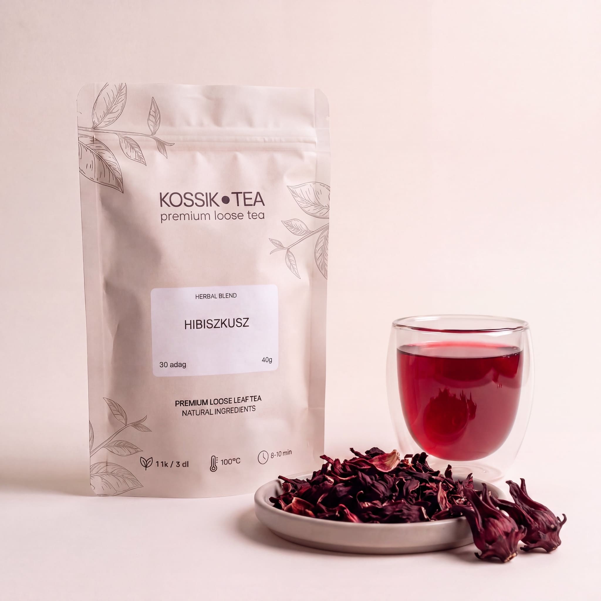 Hibiszkusz tea csomagolása – Kossik Tea & Coffee