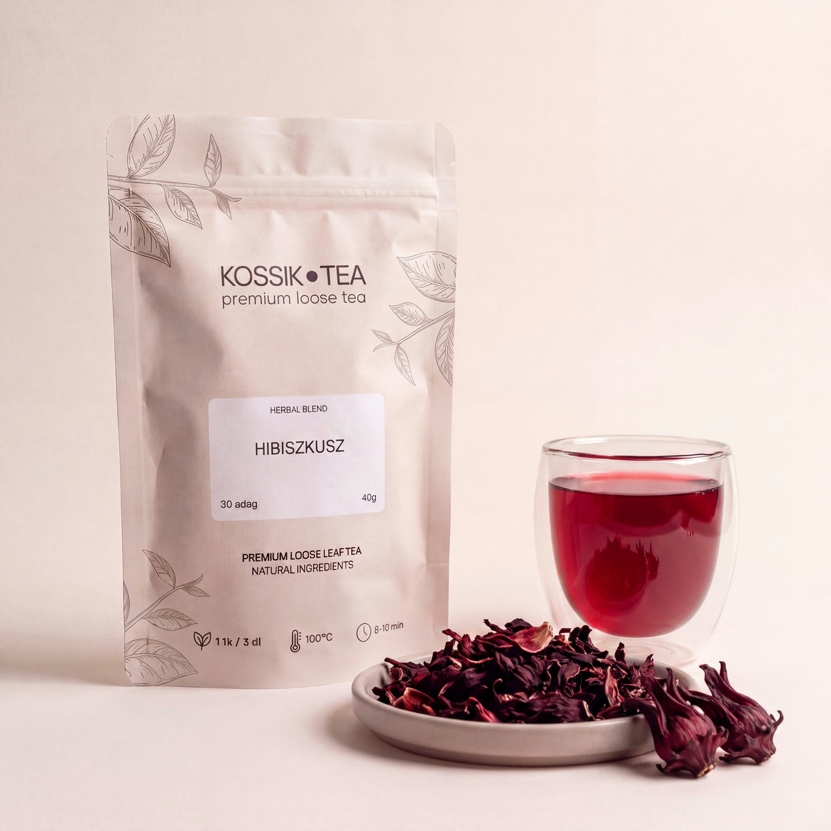 Hibiszkusz tea csomagolása – Kossik Tea & Coffee