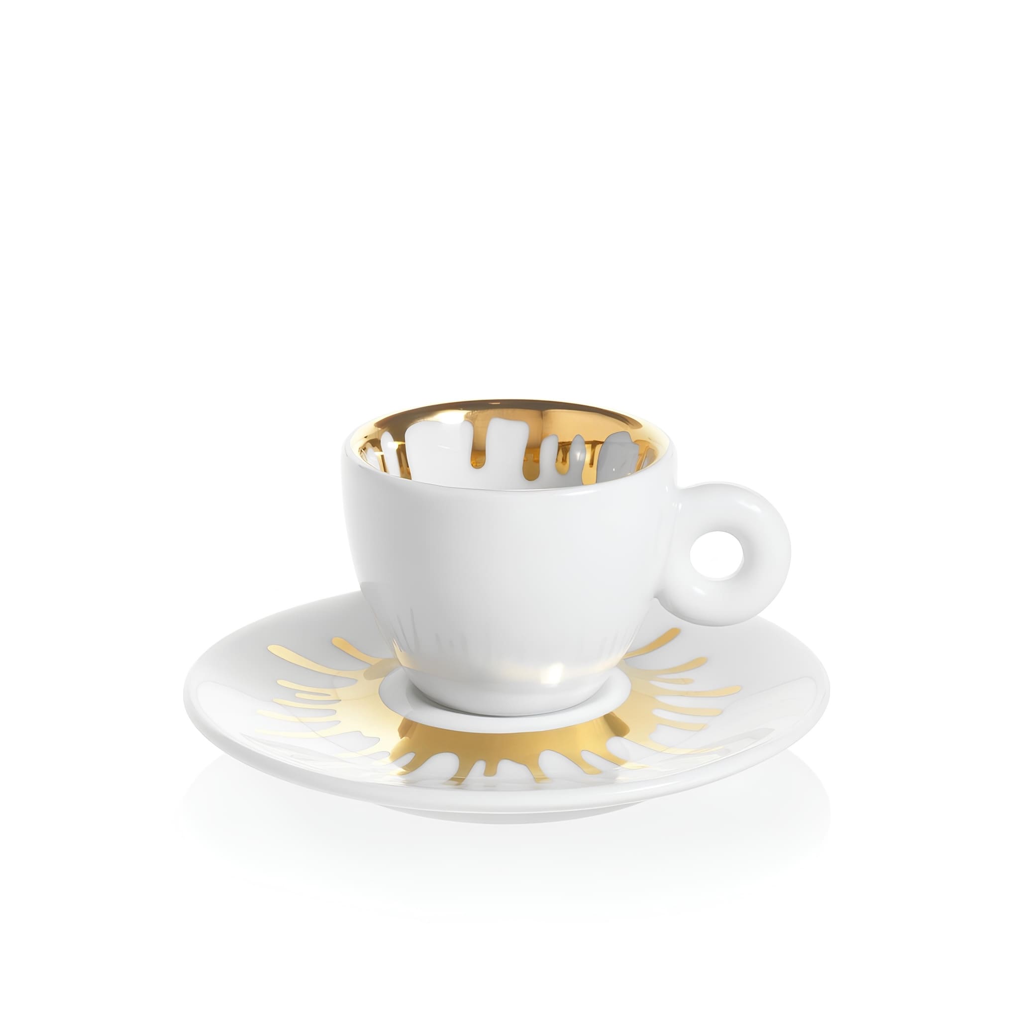 illy ai weiwei espresso csésze alátéttel arany színben limitált kiadás