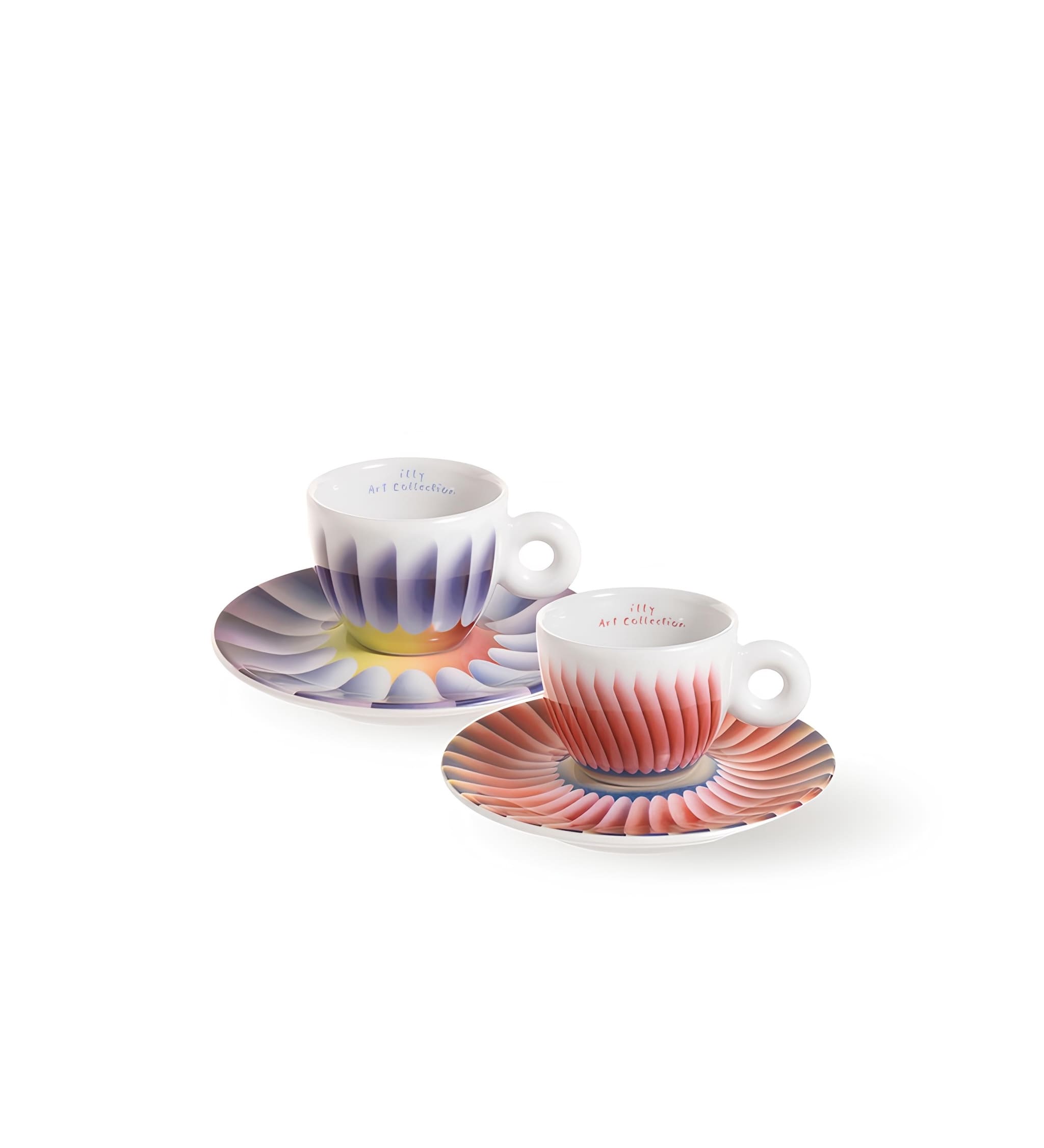 illy art judy chicago espresso csésze szett két darabos művészi kivitelben alátéttel