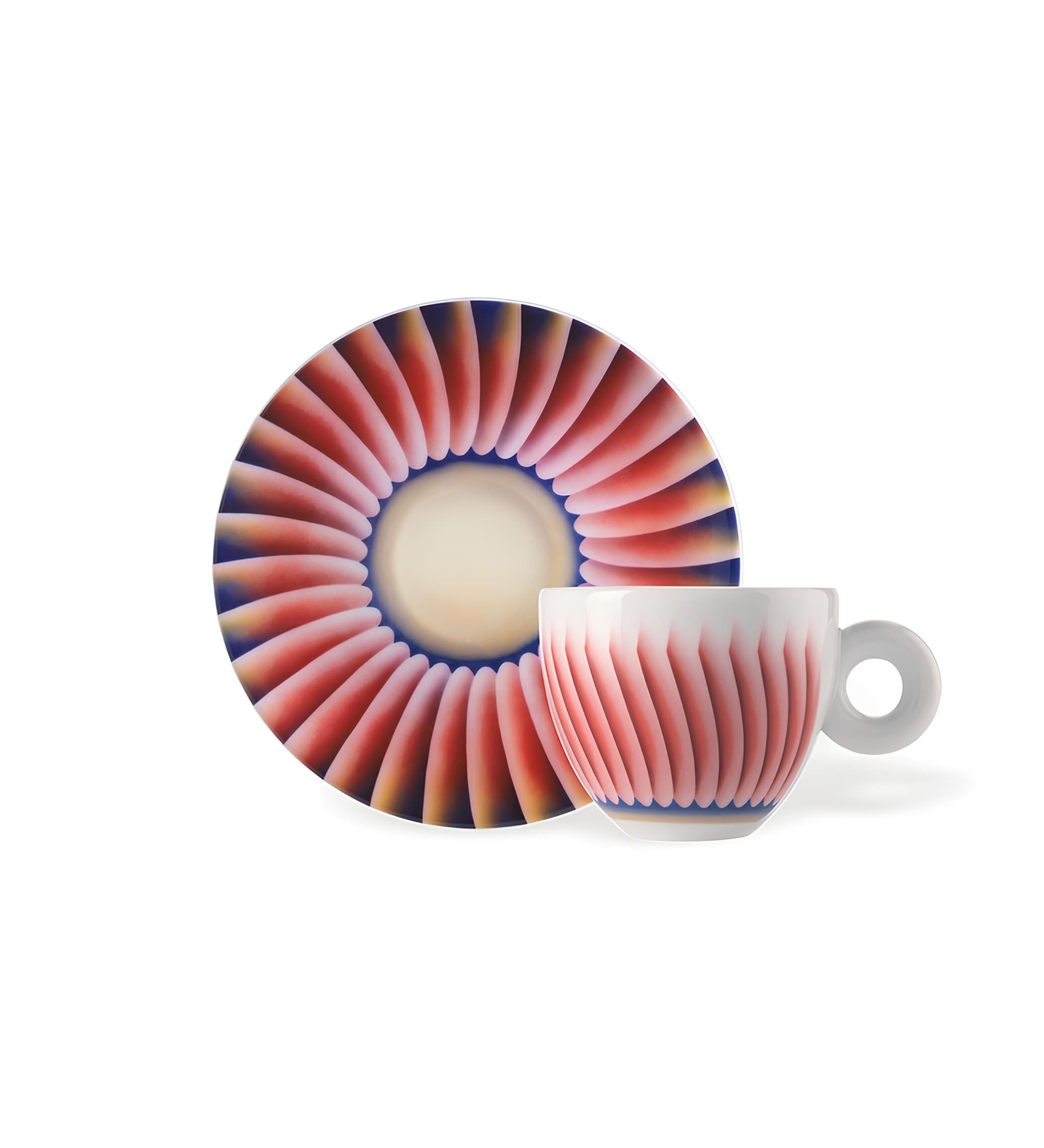 illy judy chicago cappuccino csésze alátéttel absztrakt mintával 1