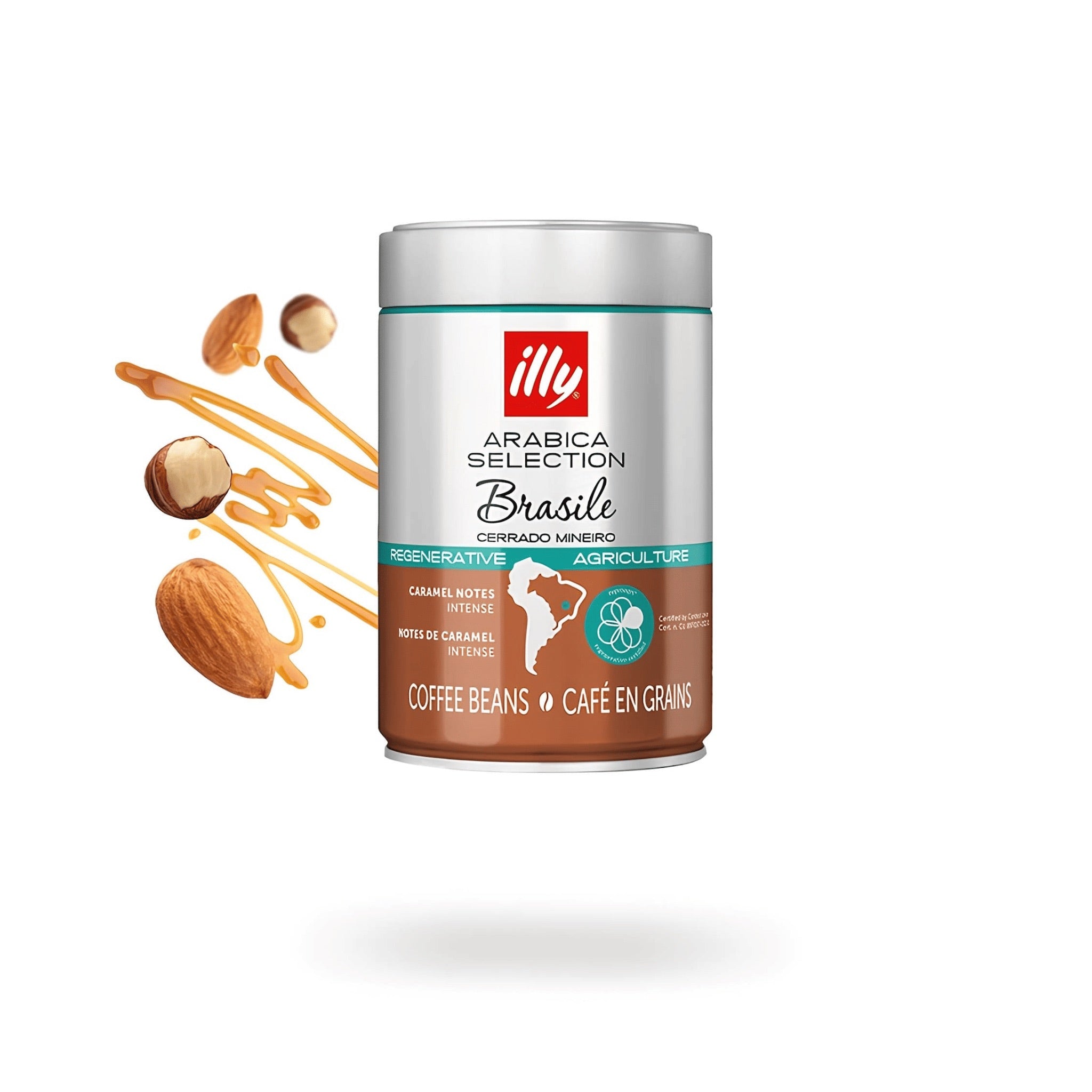 illy arabica selection brasile 250 g szemes kávé fémdobozban, prémium minőségű arabica