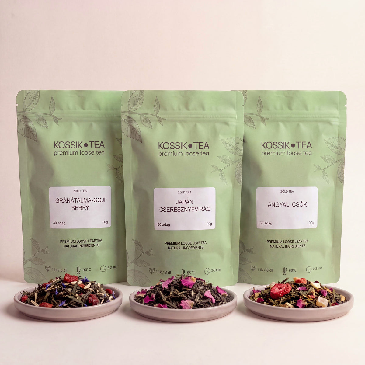 Ízesített Zöld Válogatás – Kossik Tea & Coffee bundle