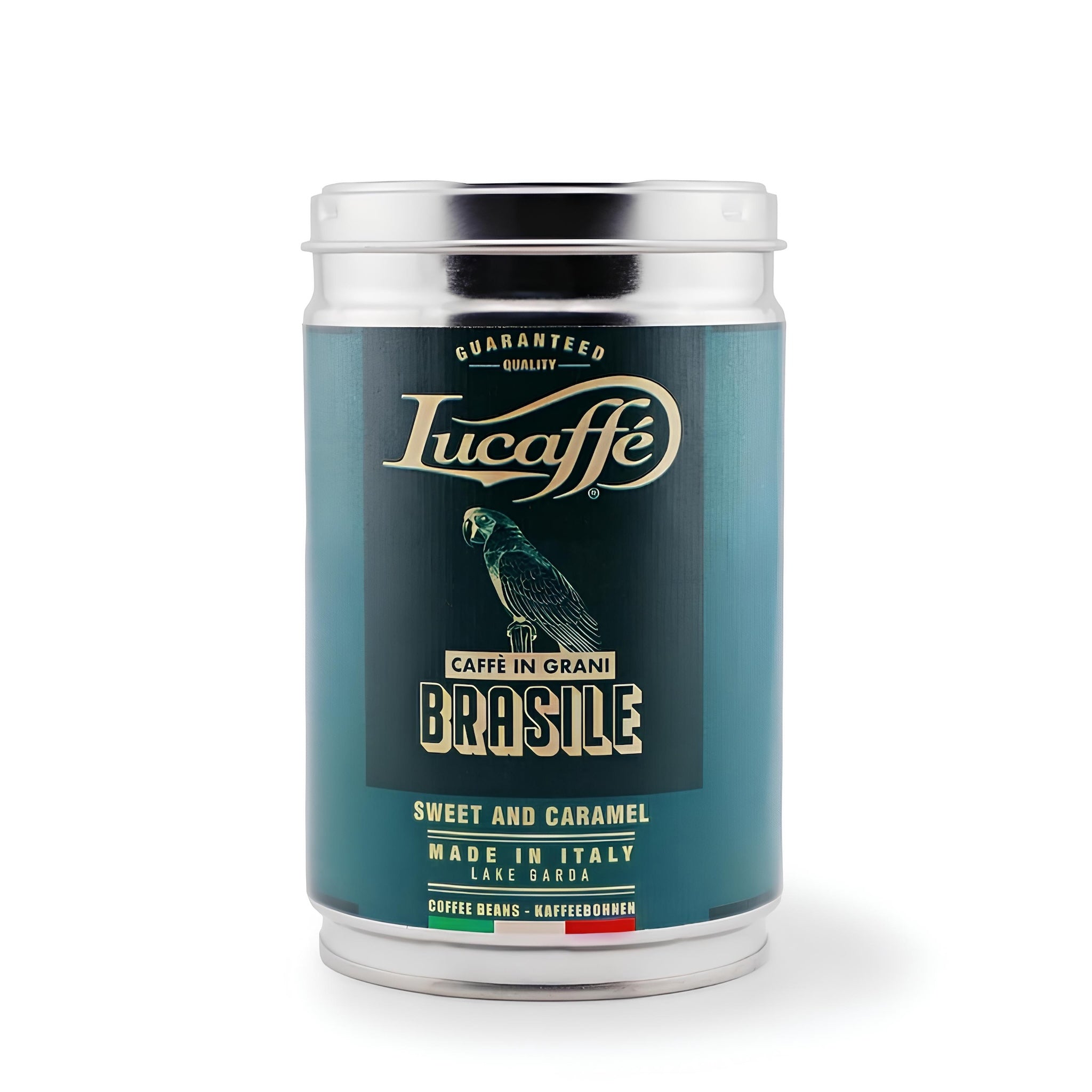 lucaffé brasile szemes kávé 250 g fémdobozban, 100% arabica