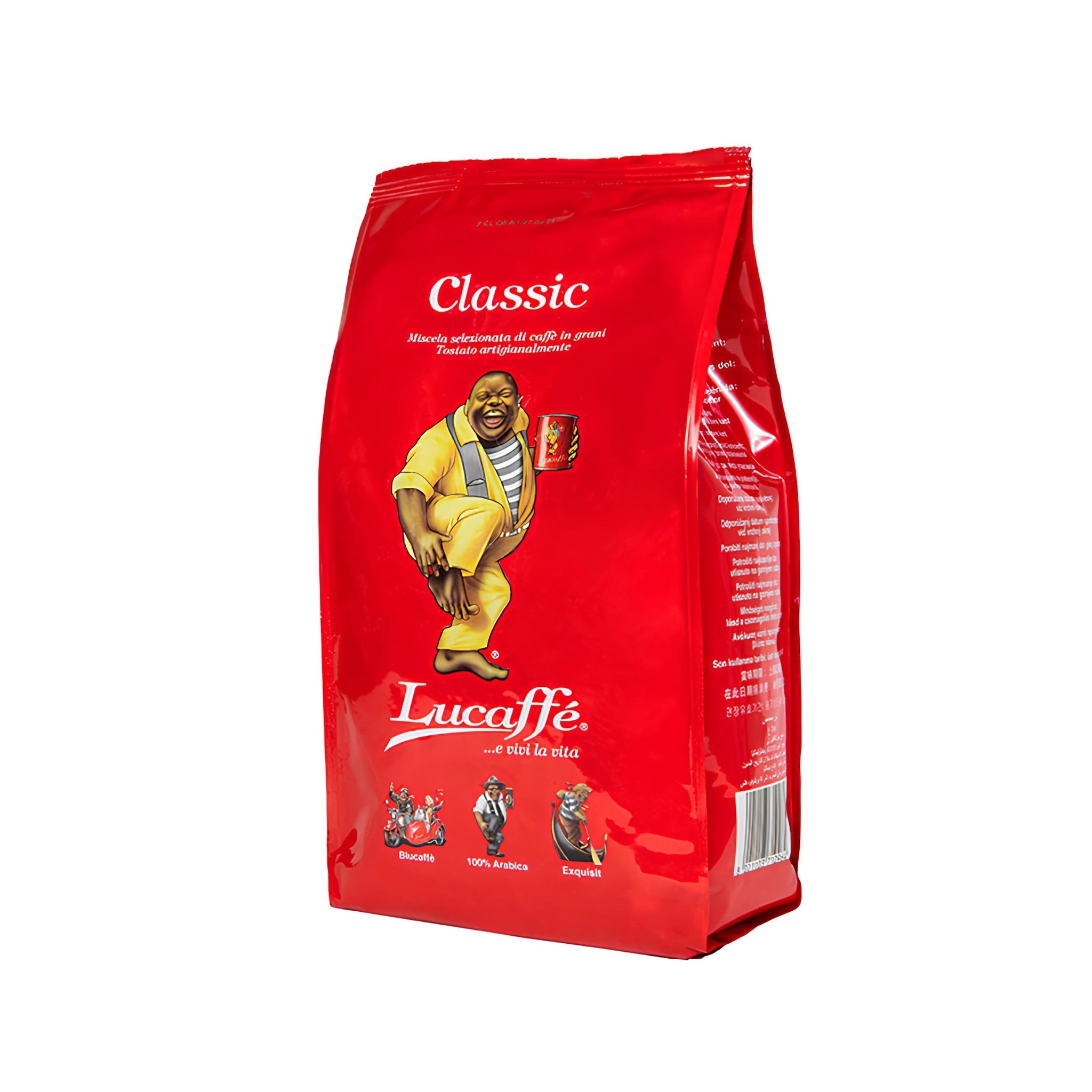 lucaffé classic szemes kávé 700 g zacskóban, 80% arabica és 20% robusta keverék
