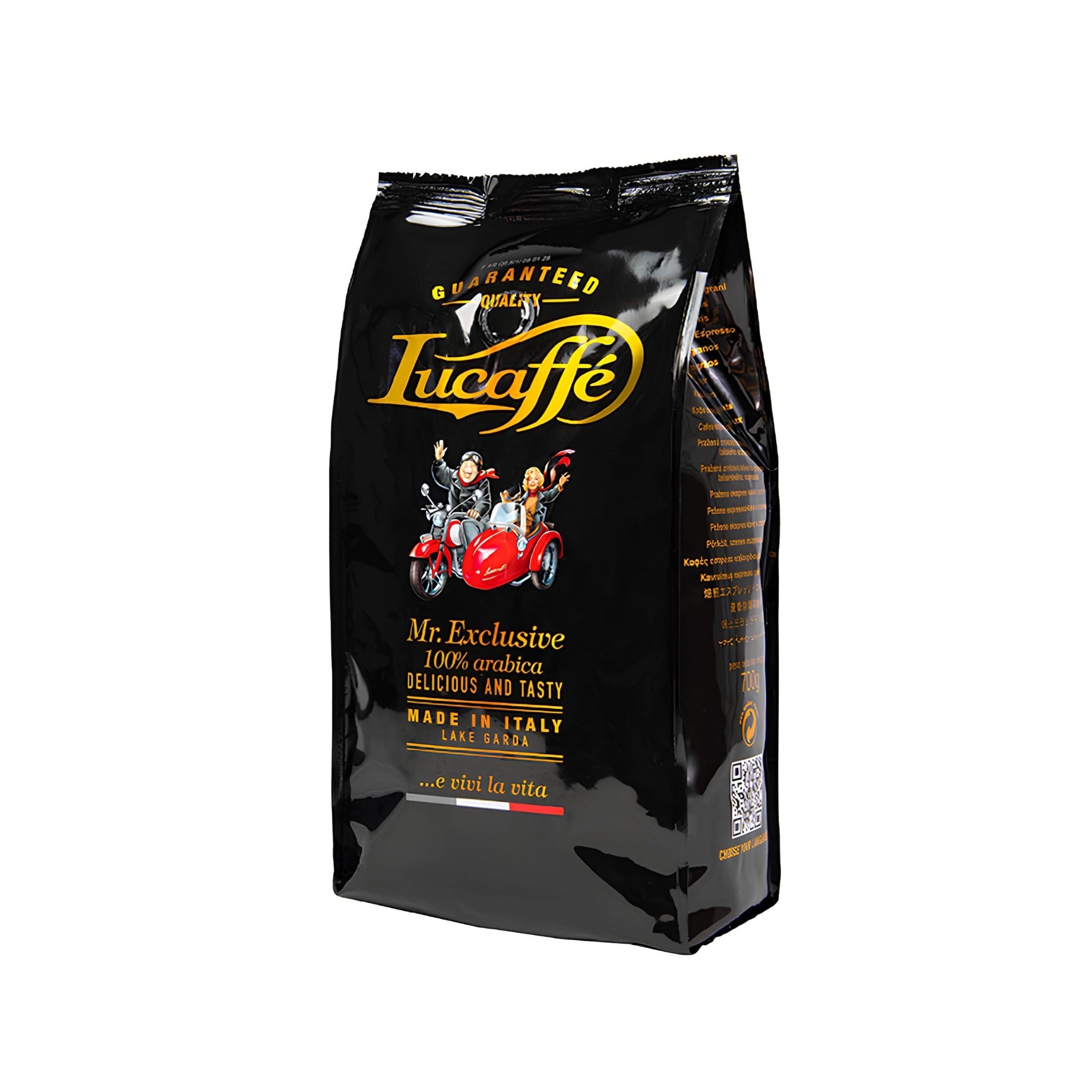 lucaffé mr. exclusive 100% arabica szemes kávé 700 g zacskóban