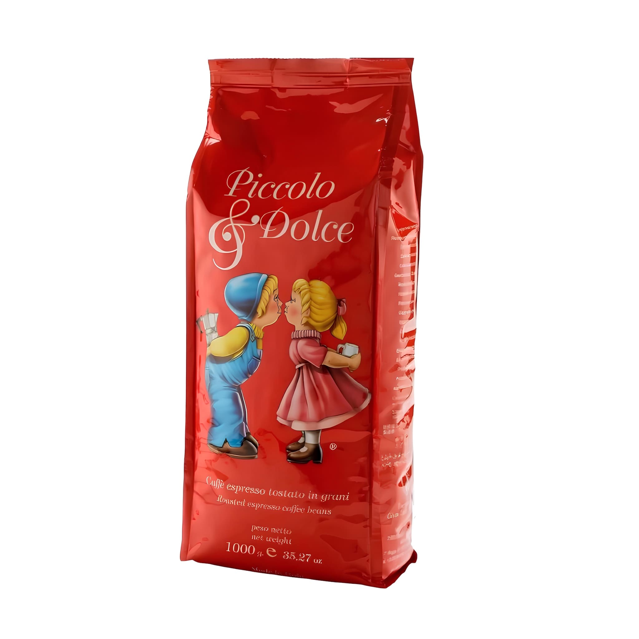 lucaffé piccolo & dolce szemes kávé 1 kg csomagolásban, 80% arabica és 20% robusta keverék