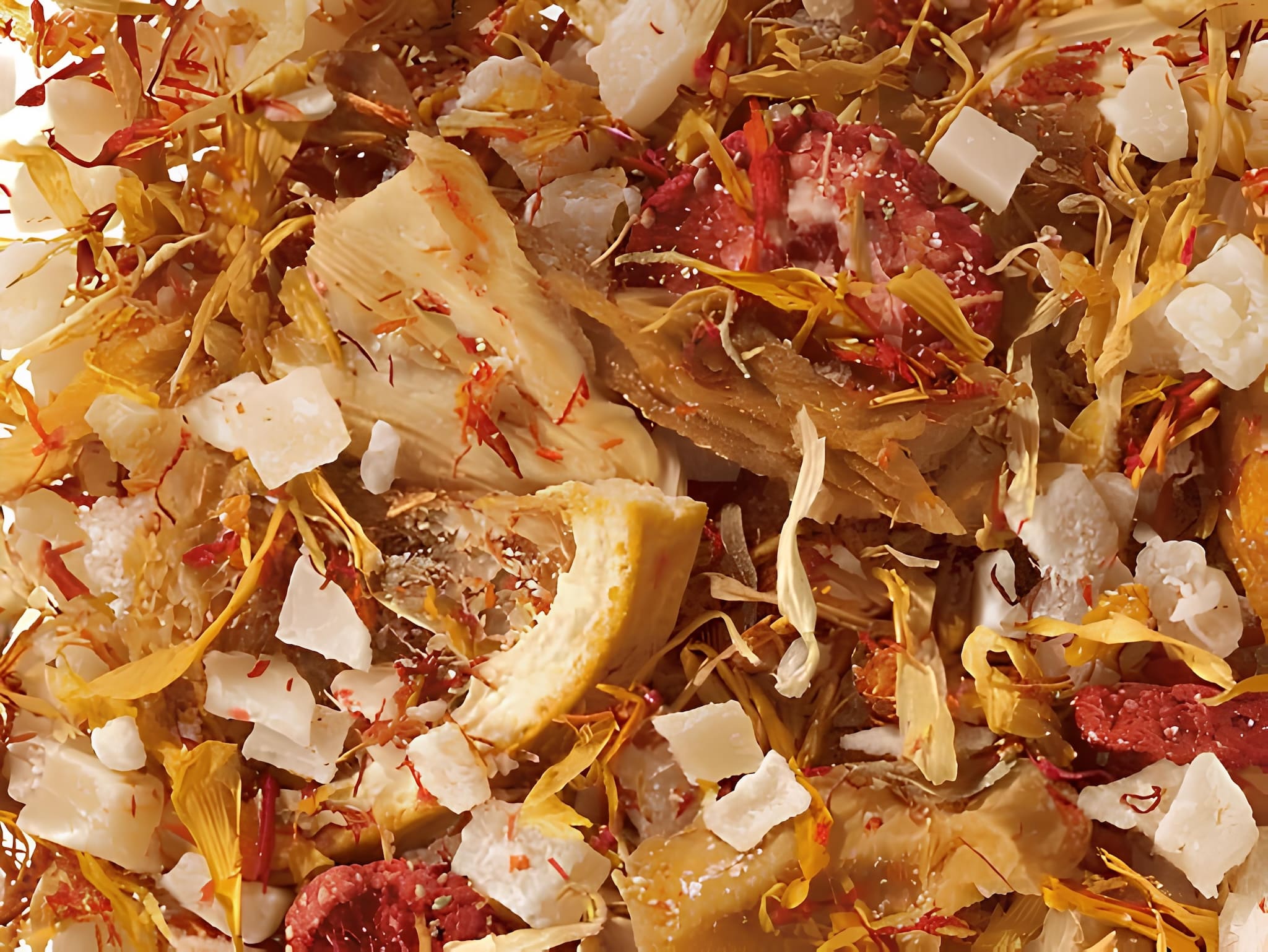 mango 'n friends koffeinmentes gyümölcs szálas tea, trópusi gyümölcsös ízvilág, elérhető 100g és 250g kiszerelésben