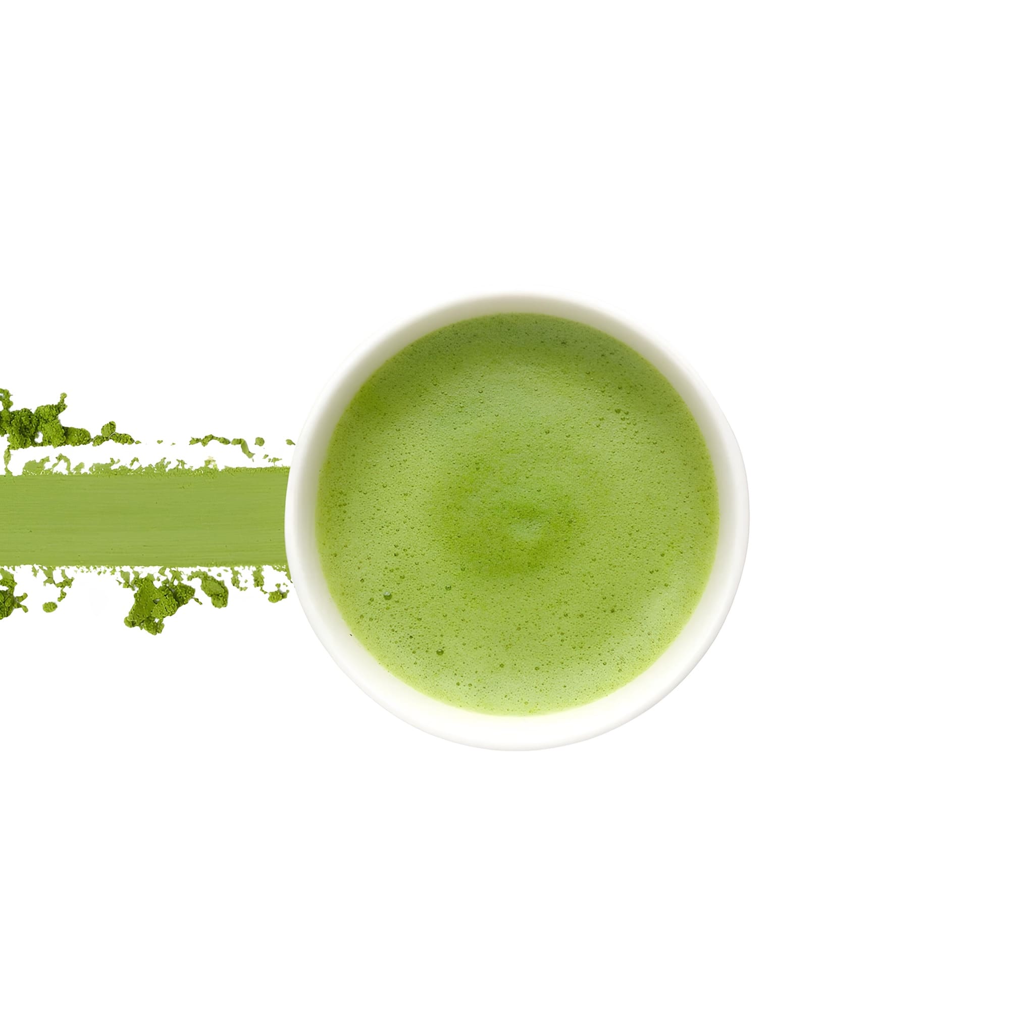 Asamizu Suishu Matcha elkészítve lattékhoz és hideg italokhoz, selymes textúrával és harmonikus ízvilággal