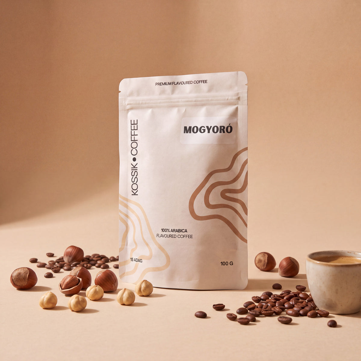 mogyoró aromás 100% arabica kávé, prémium minőség
