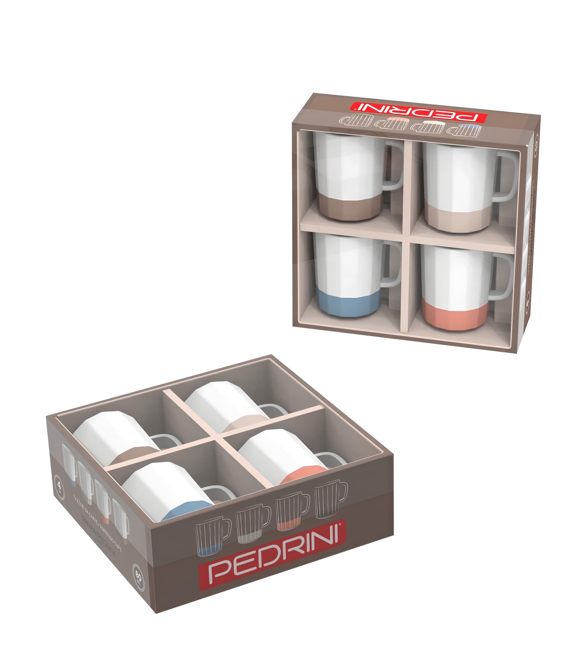 pedrini espresso kávéscsésze szett 4 darabos dobozban