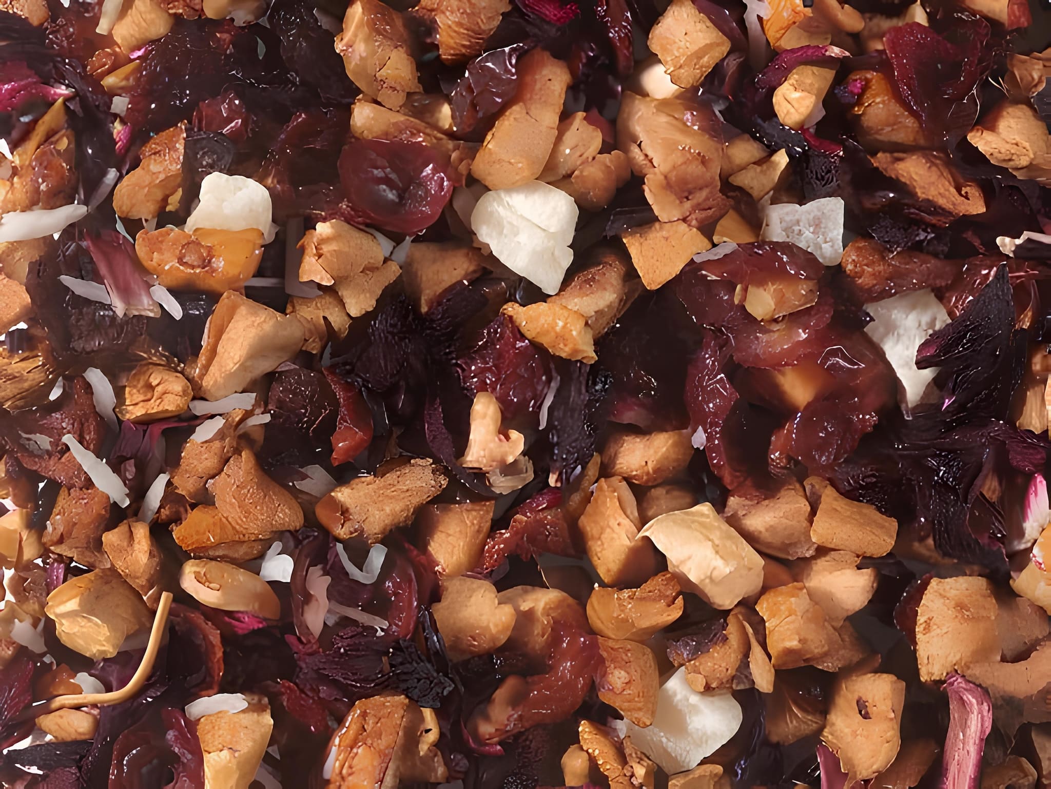 pina colada koffeinmentes gyümölcs szálas tea, trópusi kókuszos ízvilág, prémium minőség, elérhető 100g és 250g kiszerelésben