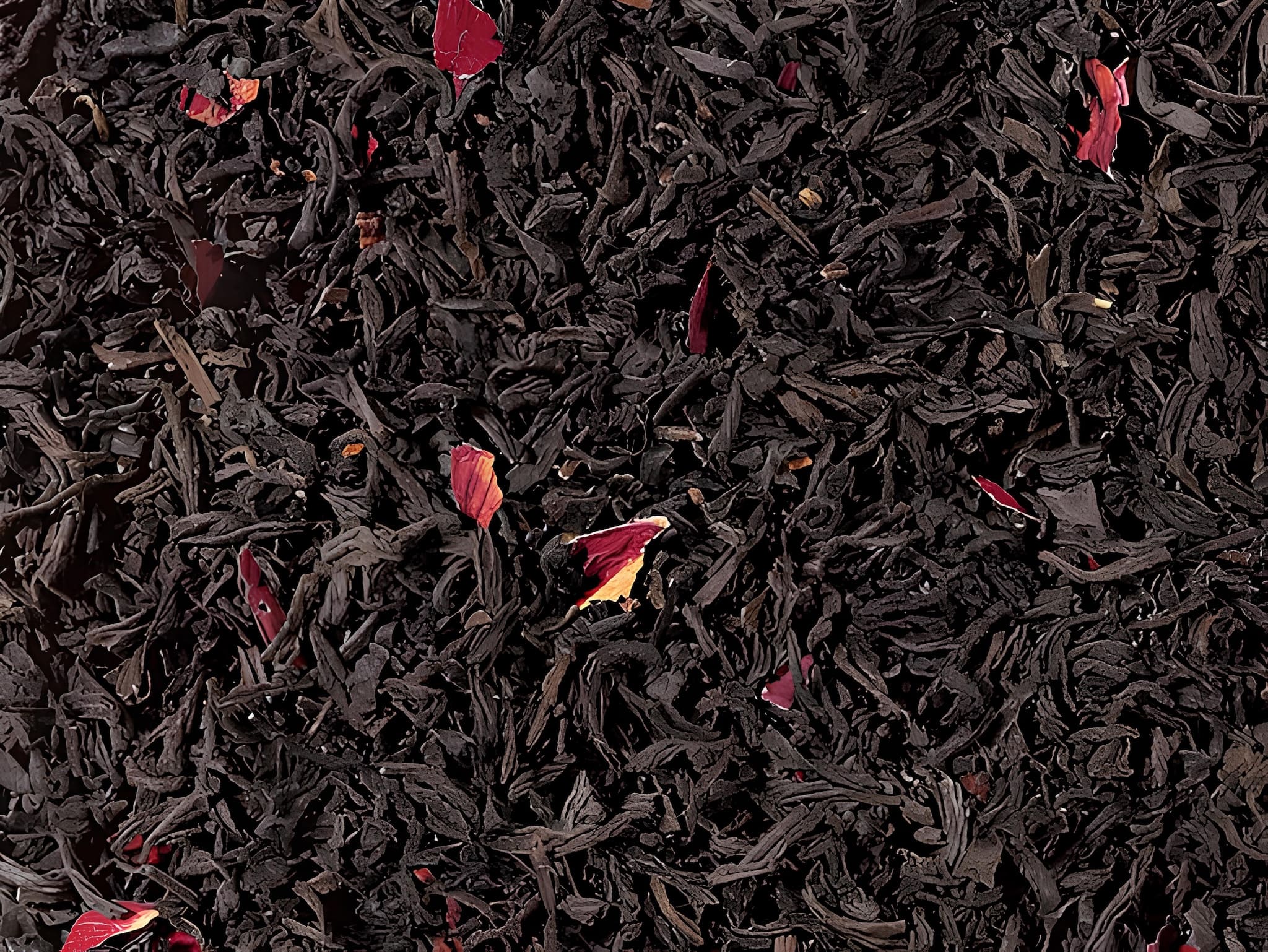 rózsa ízesítésű fekete szálas tea, koffeintartalmú prémium minőség, elérhető 100g és 250g kiszerelésben