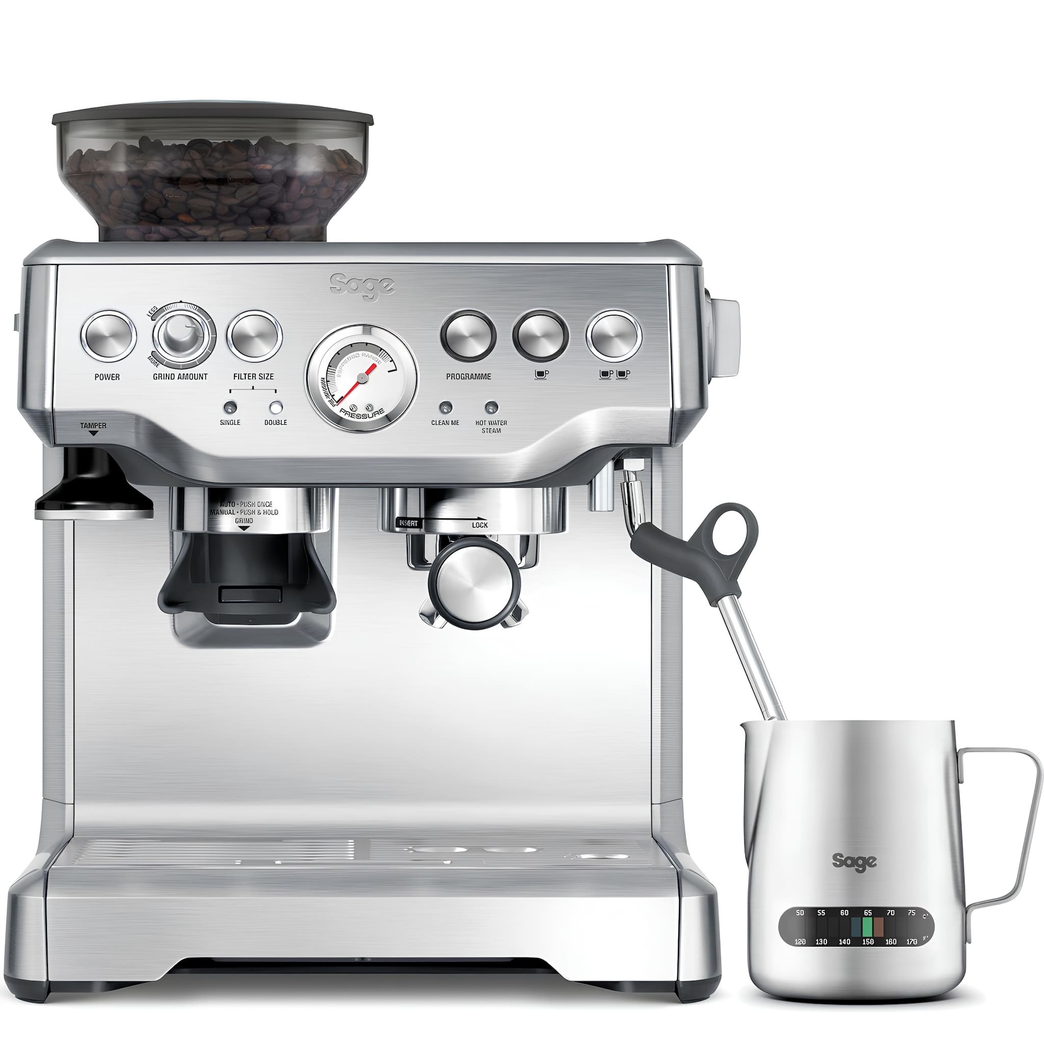 sage the barista express karos kávéfőző beépített darálóval