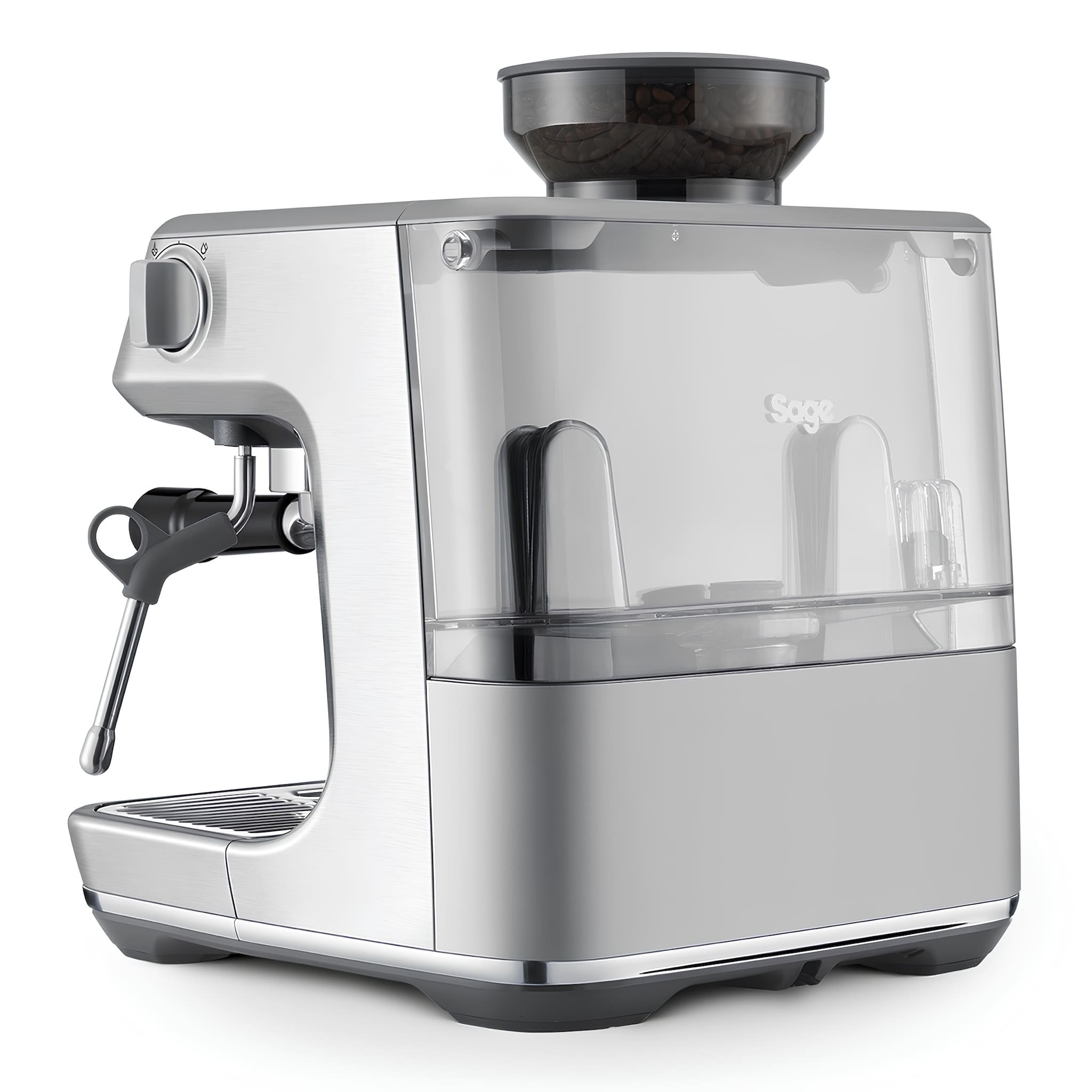 sage barista pro karos kávéfőző hátulnézet víztartállyal