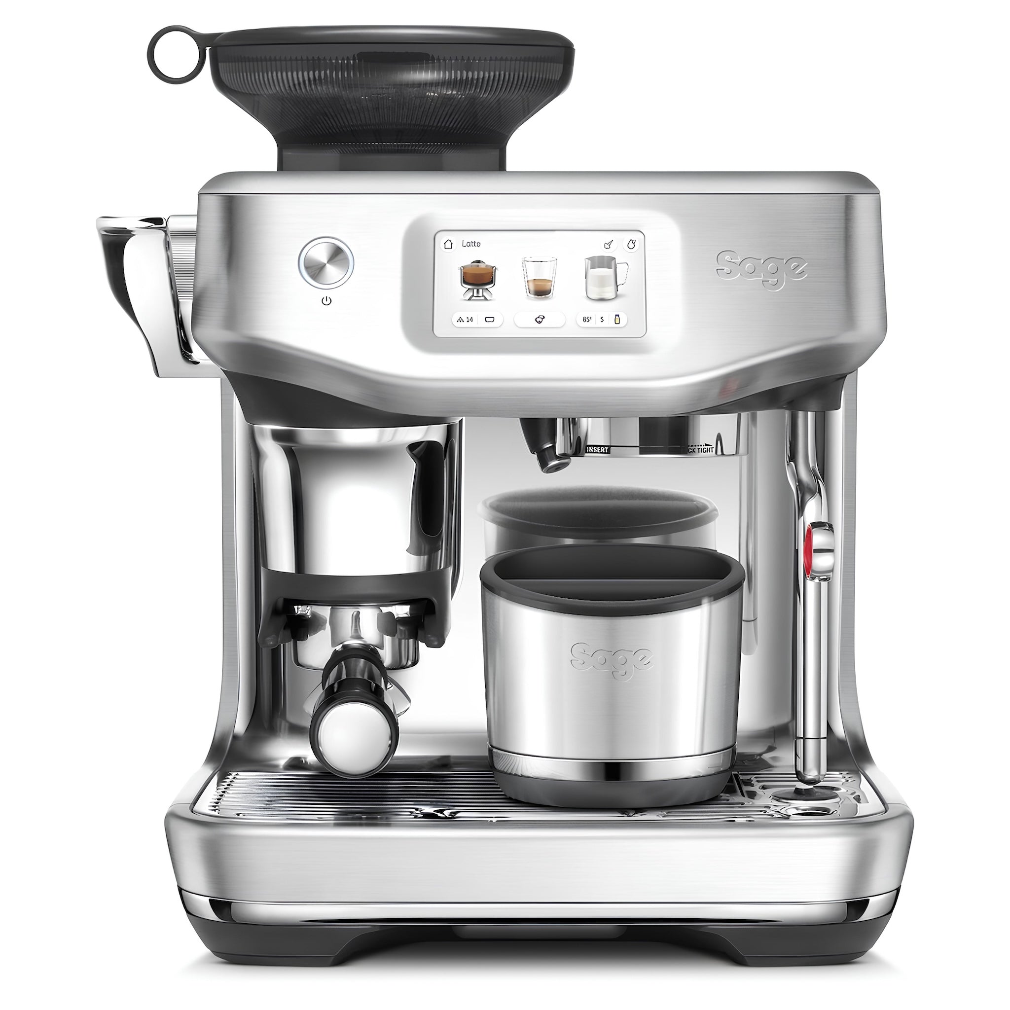 sage the knock box zacckiütő sage kávégéppel együtt otthoni barista környezetben