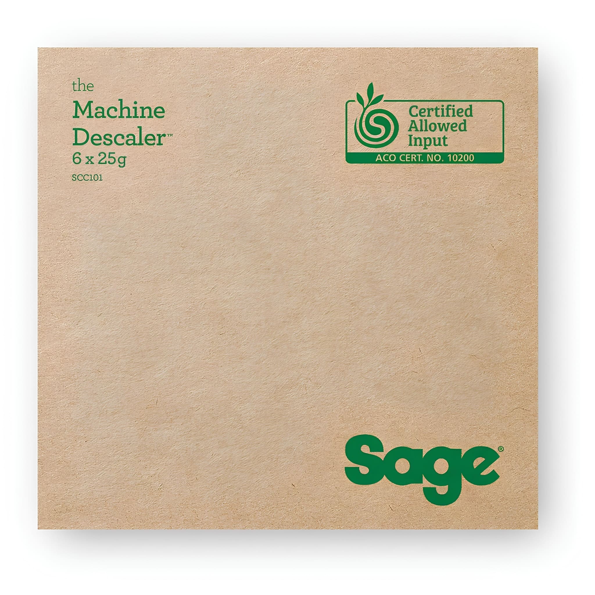 sage the descaler vízkőoldó kávégép karbantartásához doboza