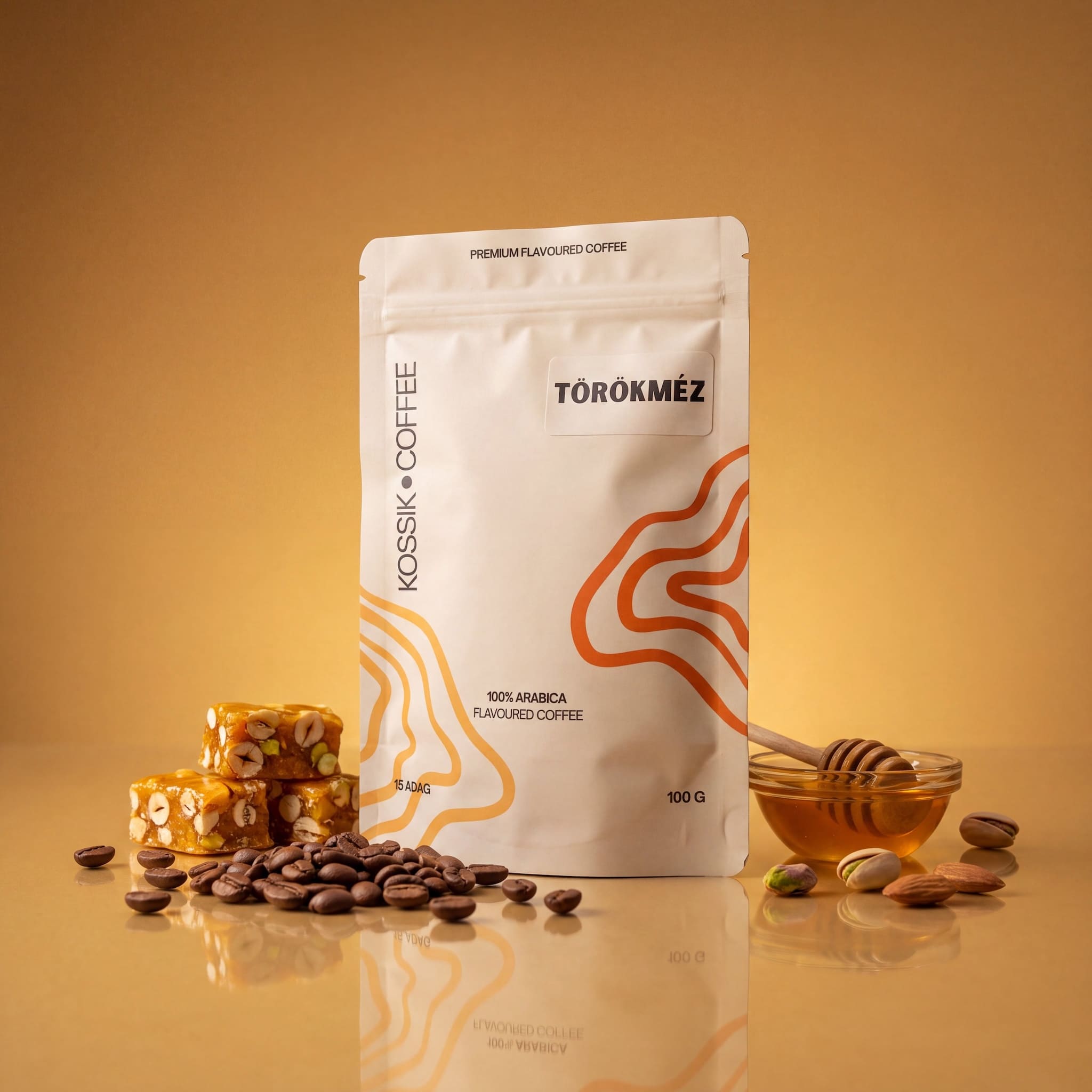 törökméz aromával dúsított 100% arabica kávé, prémium minőségű termék