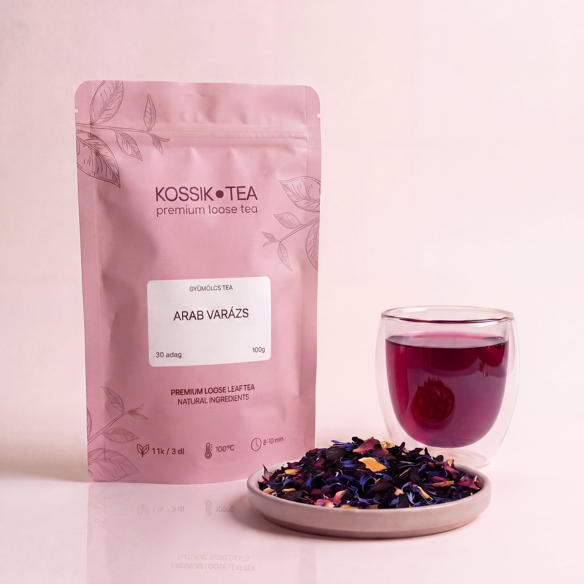 Arab Varázs gyümölcstea csomagolása – Kossik Tea & Coffee