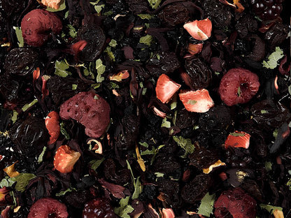 erdő kincsei koffeinmentes gyümölcs szálas tea, természetes erdei aromák, prémium minőség, 100g és 250g kiszerelésben