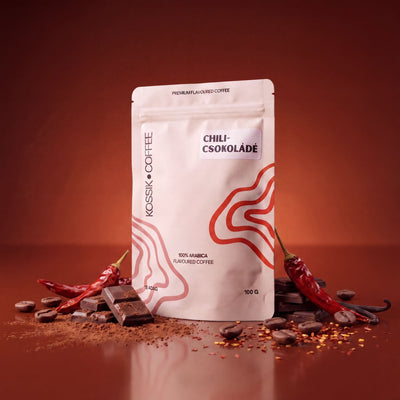 csípős chili és gazdag csokoládé ízű 100% arabica kávé, prémium minőség