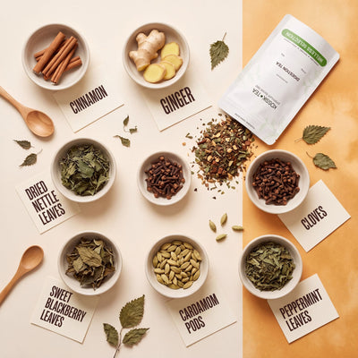 Digestion Tea összetevői: gyömbér, kardamom, fahéj