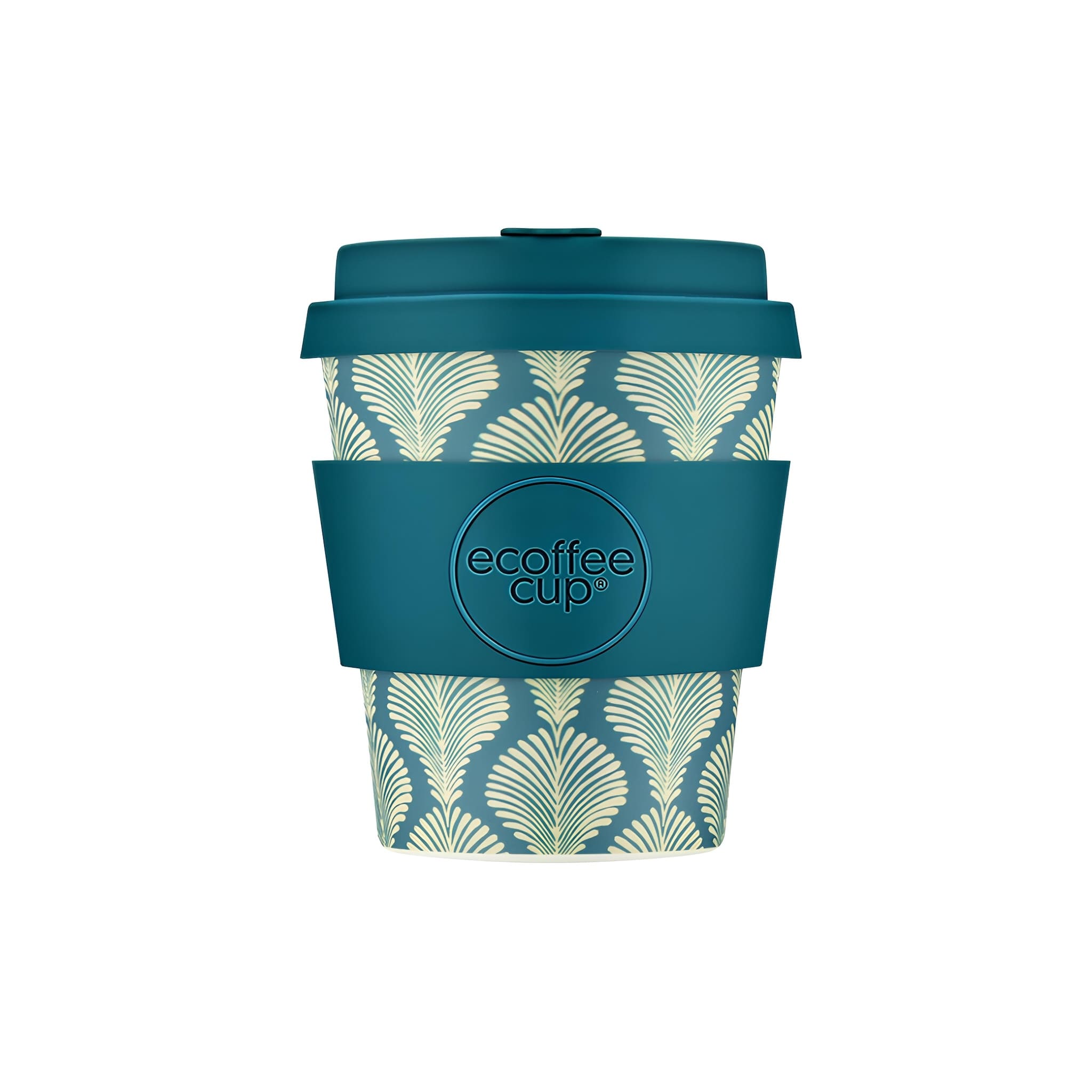 ecoffee cup creasy lu mintás kávés pohár tetővel, 240 ml, környezetbarát és újrahasználható