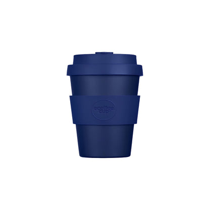 újrahasználható ecoffee cup dark energy kávés pohár 180 ml tetővel, fenntartható sötétkék kulacs
