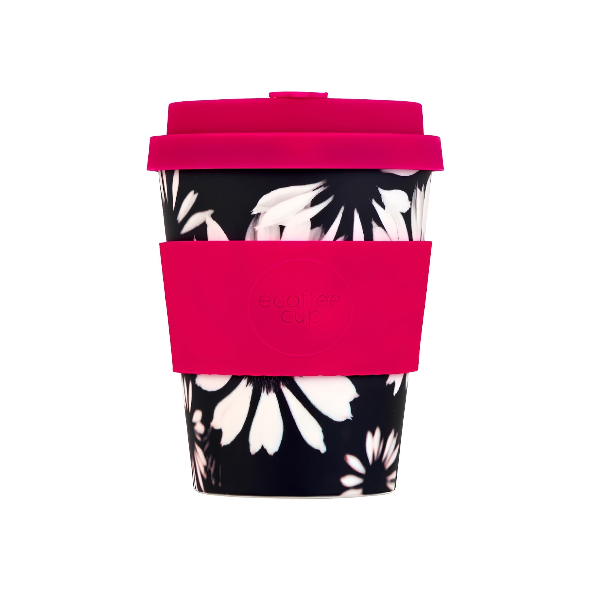 fenntartható ecoffee cup infloresence mintás kávés pohár tetővel, újrahasználható kulacs