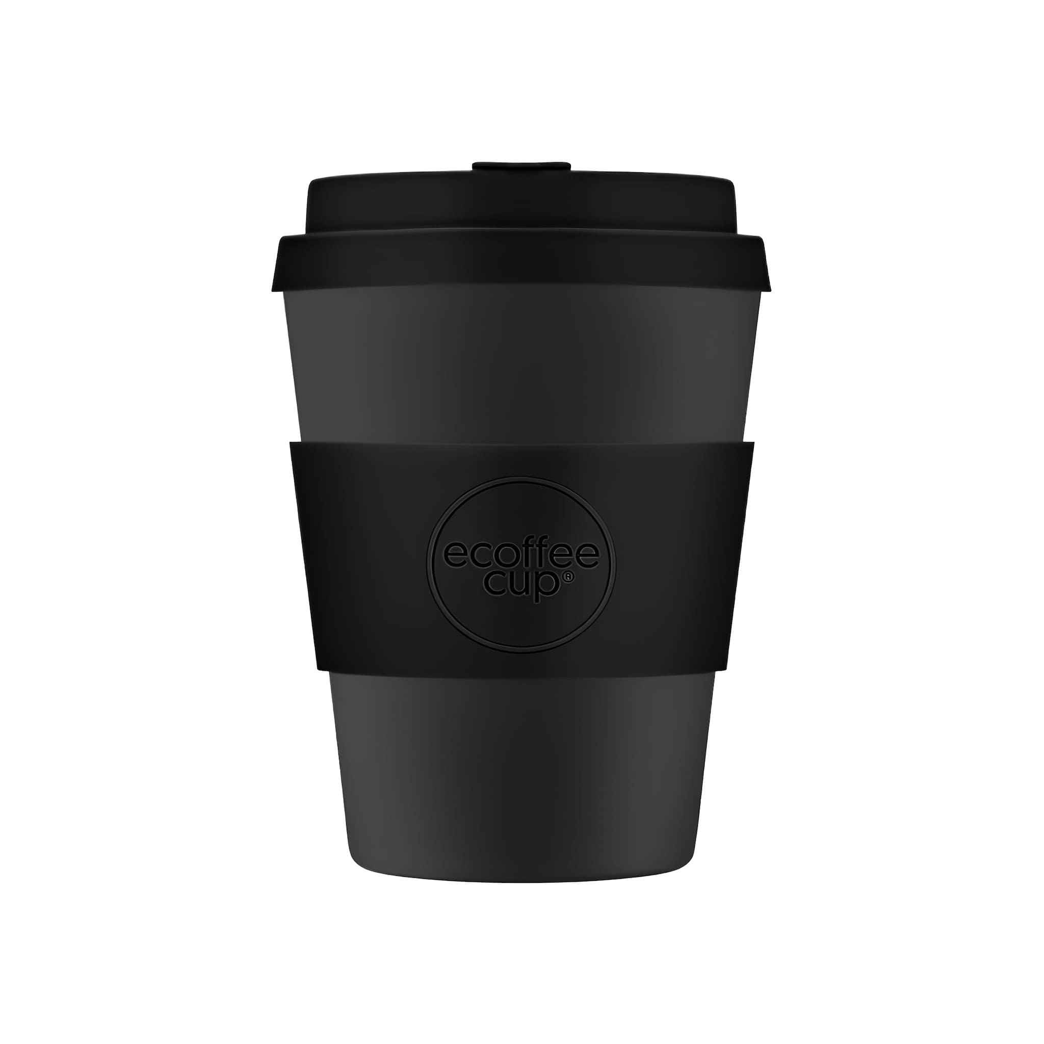 fenntartható ecoffee cup kerr & napier fekete 350 ml kulacs tetővel, újrahasználható kávéspohár