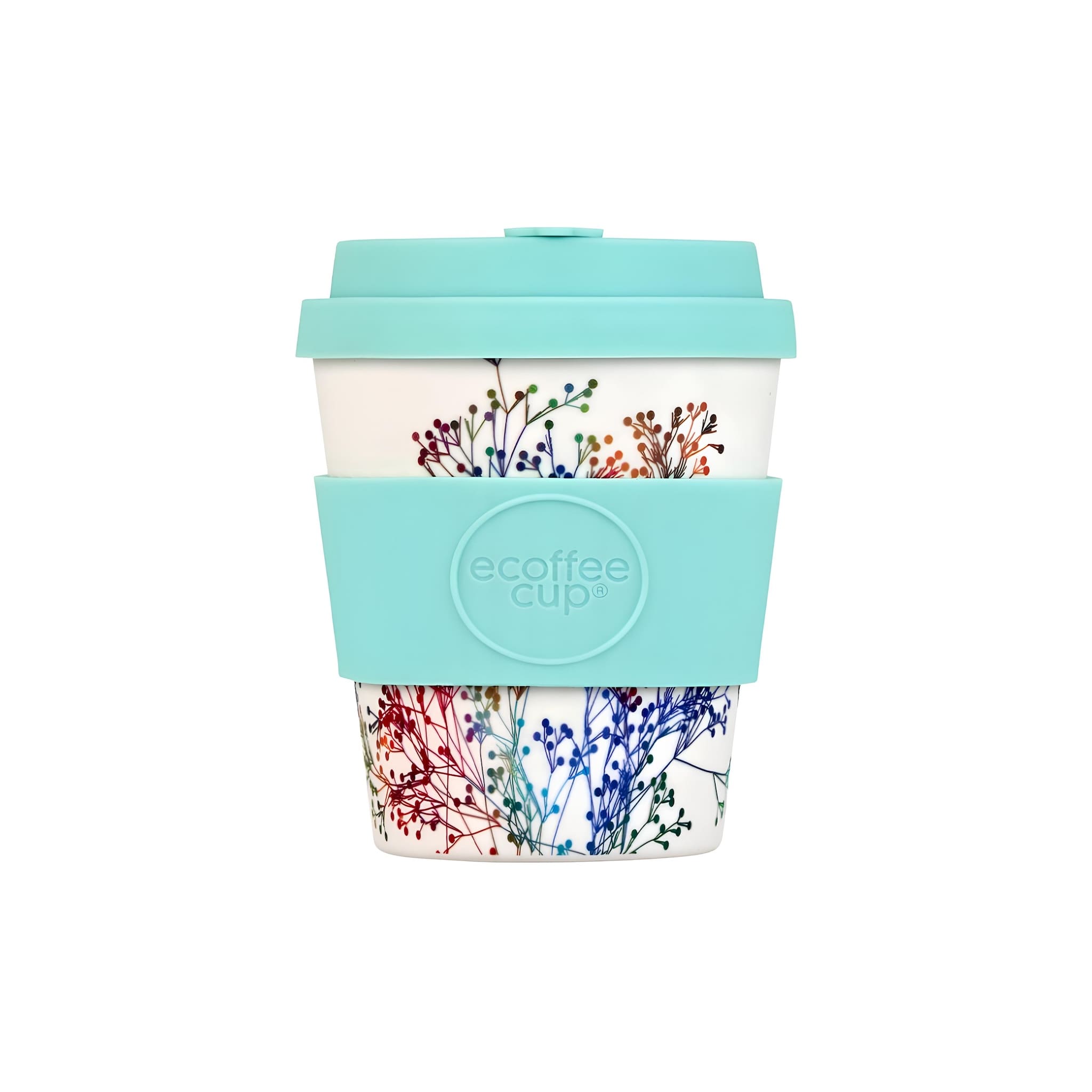 ecoffee cup little canning fenntartható mintás kávés pohár 240 ml tetővel, újrahasználható kulacs