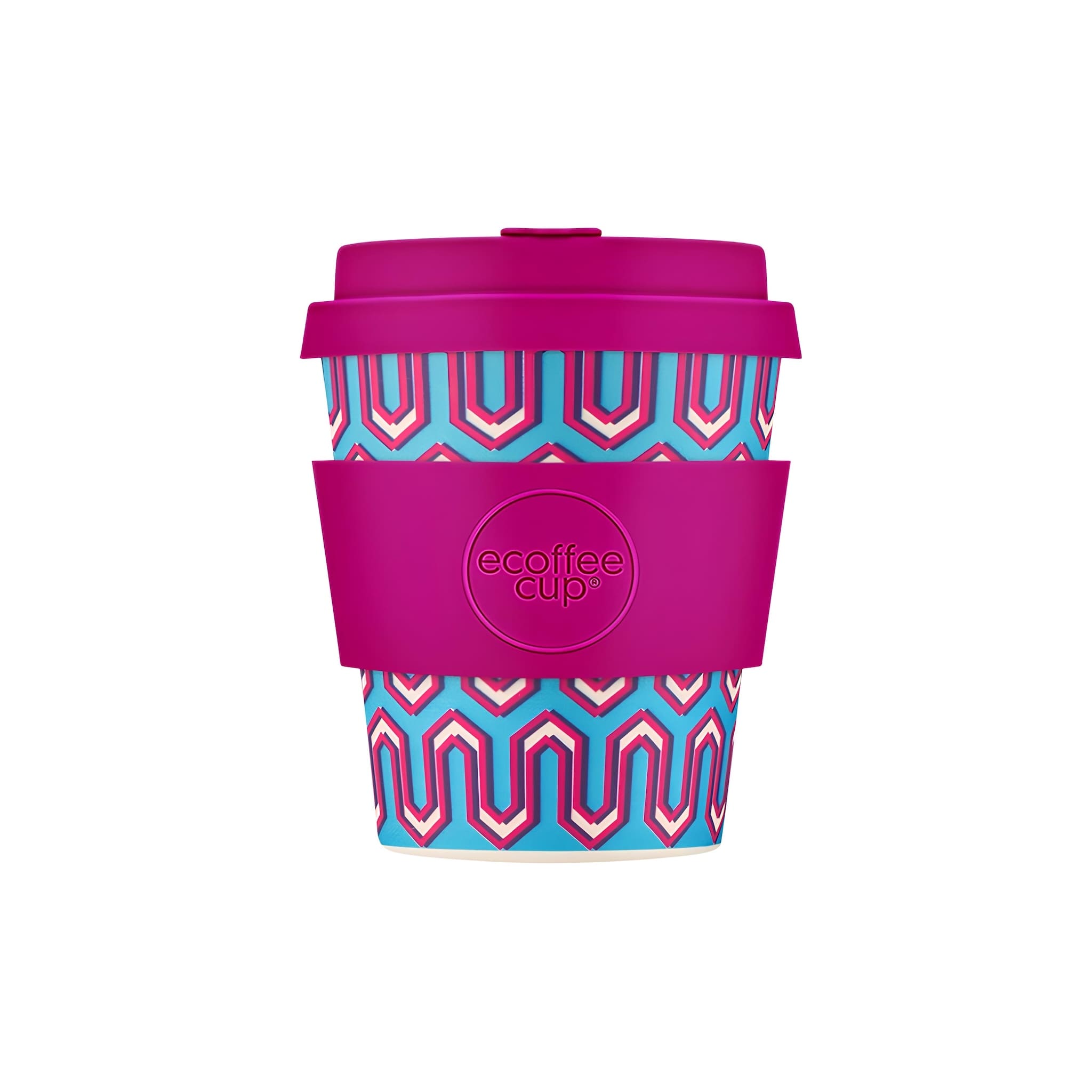 fenntartható ecoffee cup messages from mintás kávés pohár 240 ml tetővel, újrahasználható kulacs
