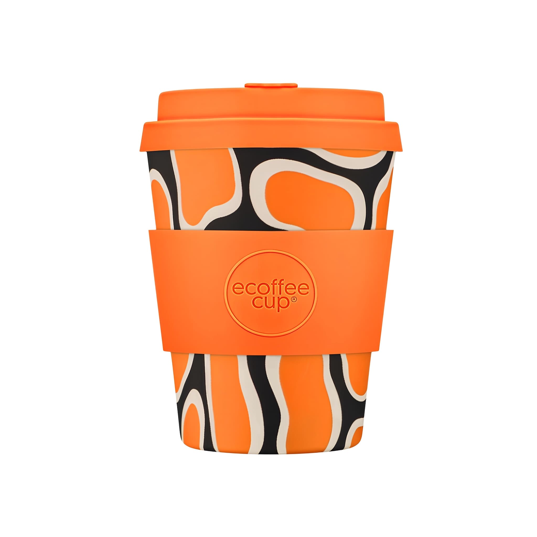 fenntartható ecoffee cup no to nooptles mintás kávés pohár 350 ml tetővel, többször használható kulacs