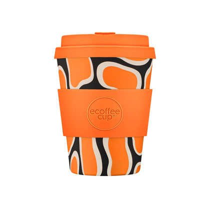 fenntartható ecoffee cup no to nooptles mintás kávés pohár 350 ml tetővel, többször használható kulacs