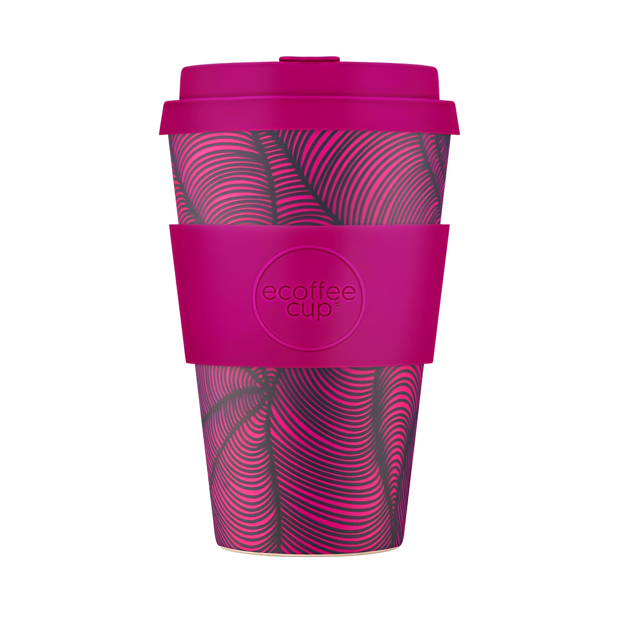 újrahasználható ecoffee cup otrobanda mintás kávés pohár 400 ml tetővel, fenntartható alternatíva
