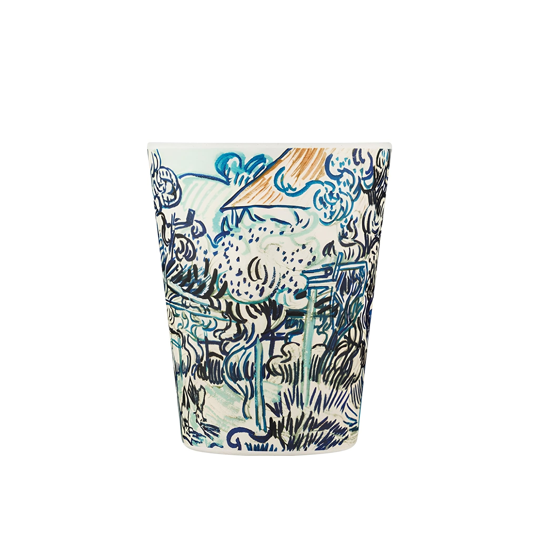 újrahasználható ecoffee cup van gogh old vineyard 350 ml termosz alternatív kávéshoz tető nélkül művészi kollekció