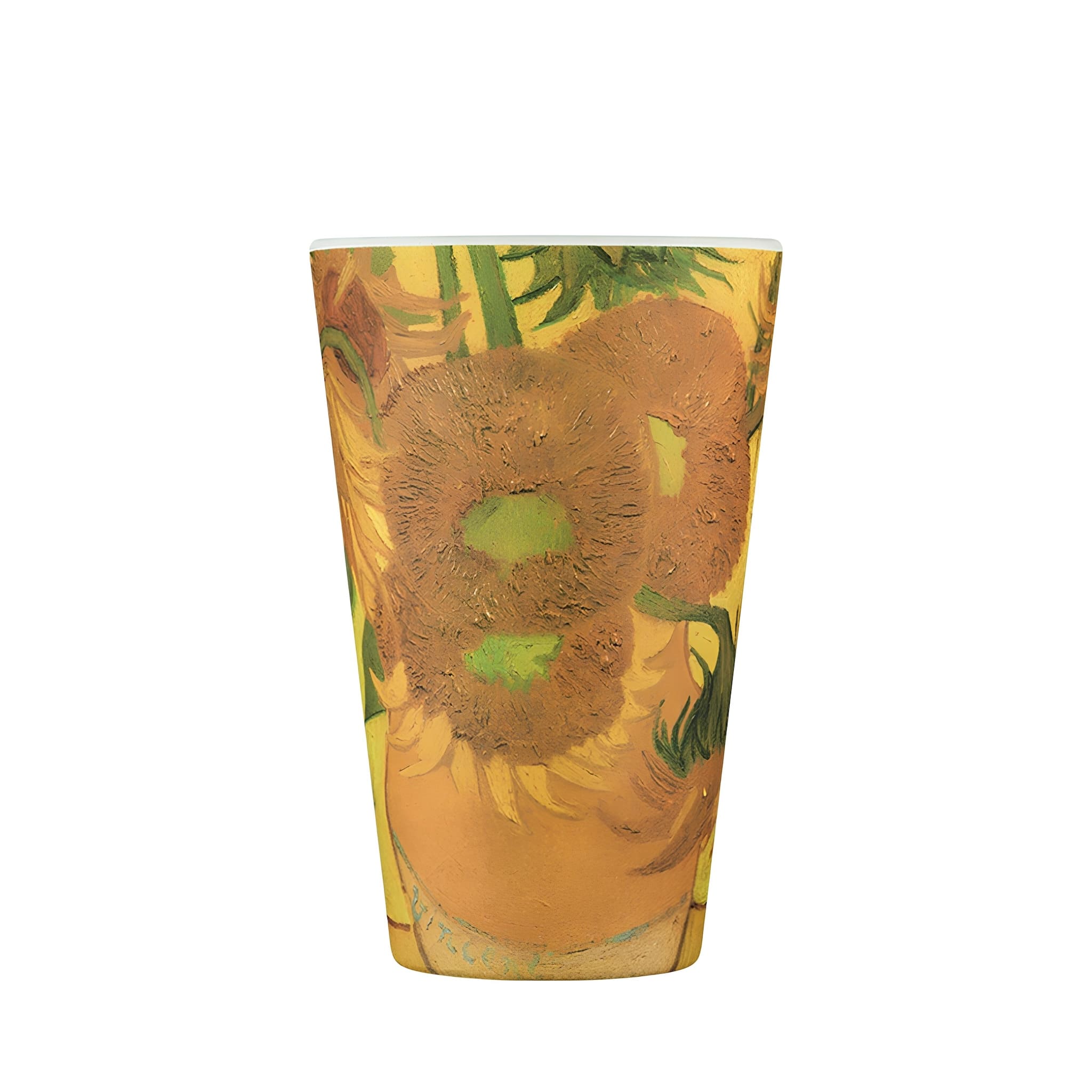 ecoffee cup van gogh sunflowers 400 ml kávés pohár tető nélkül, újrahasználható termosz alternatíva művészi kollekció