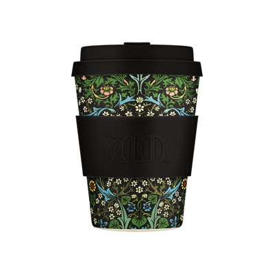 ecoffee cup william morris blackthorn 350 ml fenntartható kávés pohár tetővel, újrahasználható kulacs művészi kollekció