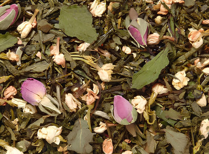 gésák virága zöld-fehér szálas tea, finom és harmonikus ízvilág, prémium minőség, 100g és 250g kiszerelésben