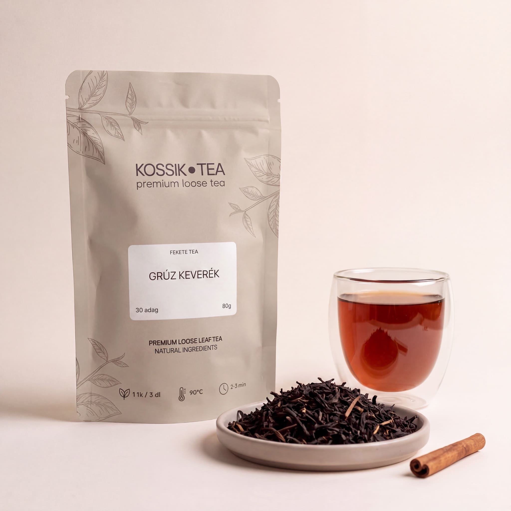 Grúz Keverék fekete tea csomagolása – Kossik Tea & Coffee