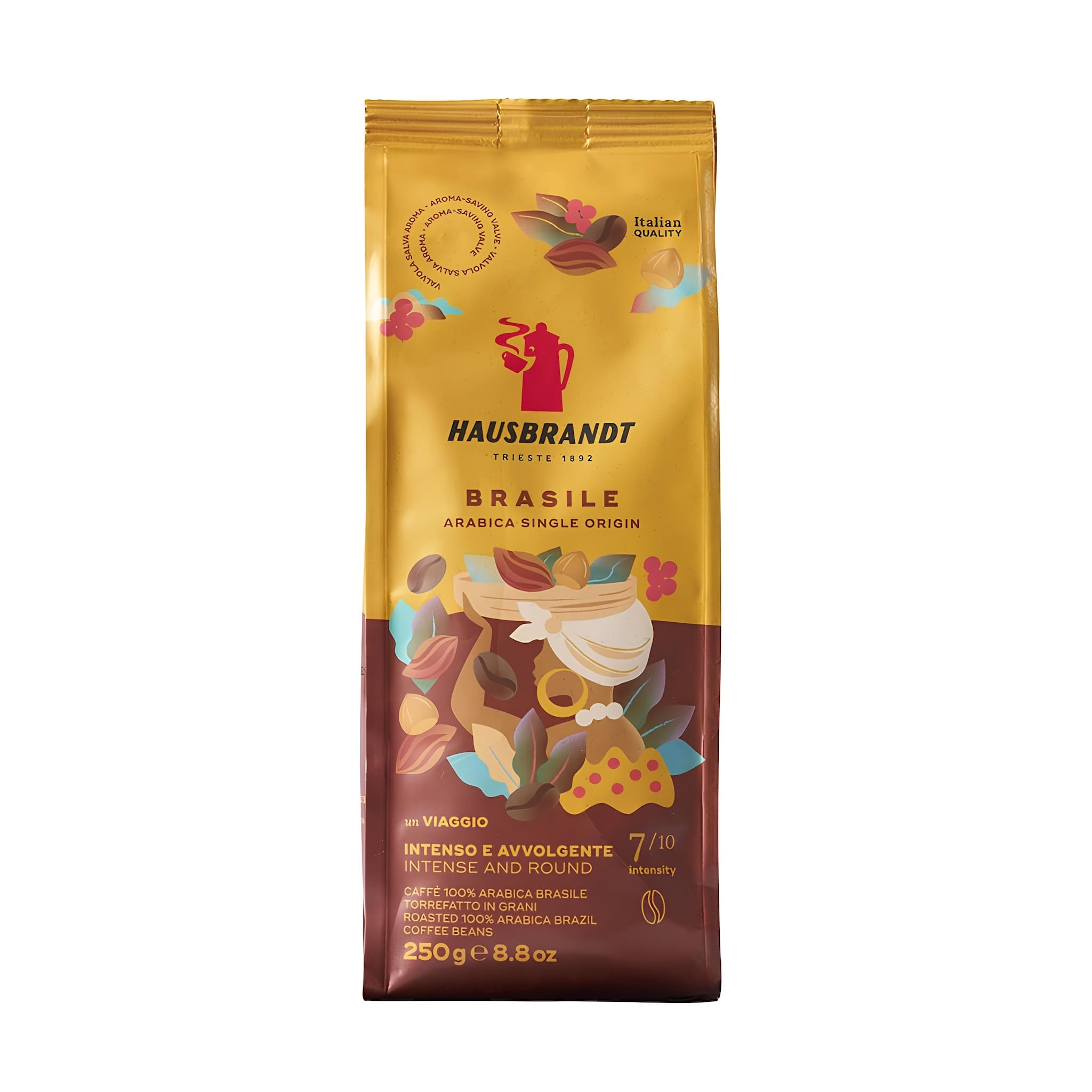 Hausbrandt Brasile Arabica Single Origin szemes kávé 250g