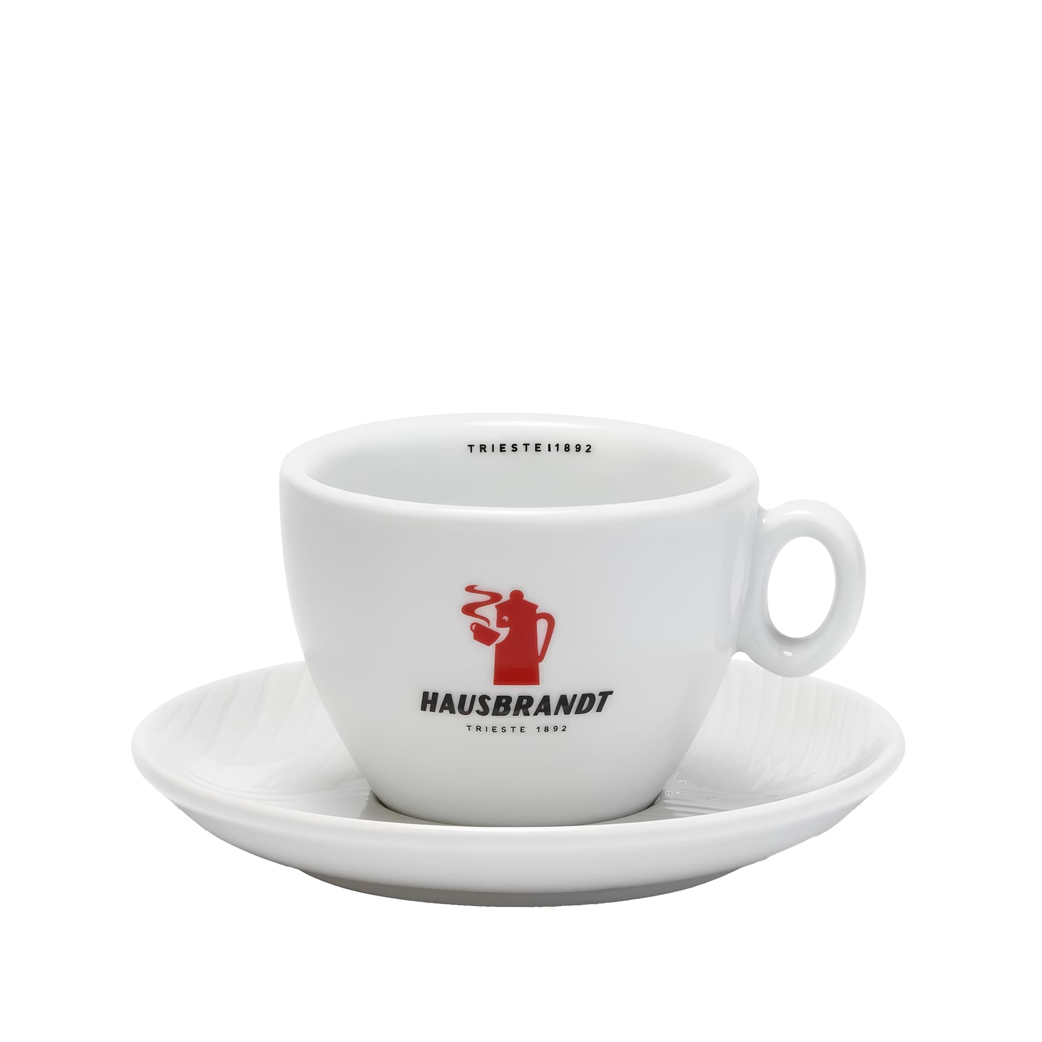 hausbrandt modern cappuccino kávéscsésze alátéttel porcelán elegáns vonalakkal