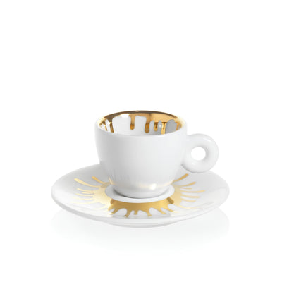 illy ai weiwei espresso csésze alátéttel arany színben limitált kiadás