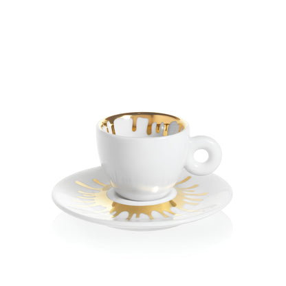 illy ai weiwei espresso csésze alátéttel arany színben limitált kiadás