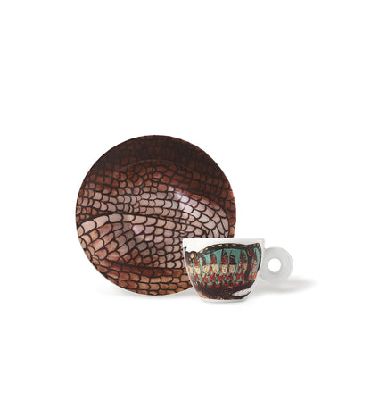illy biennale espresso csésze alátéttel művészi mintával 1