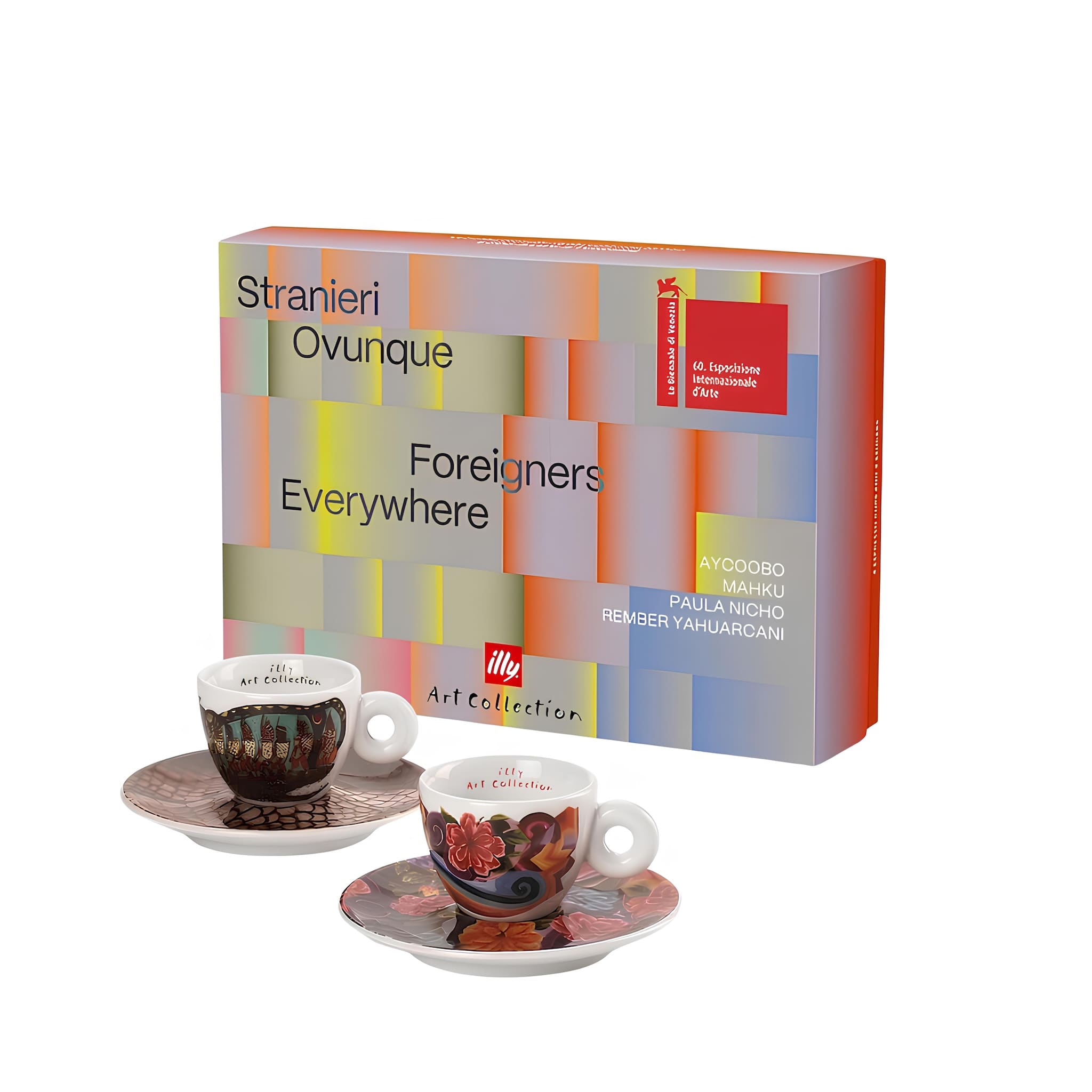 illy art biennale 'a' espresso csésze szett két darabos limitált kiadásban alátéttel, díszdobozzal
